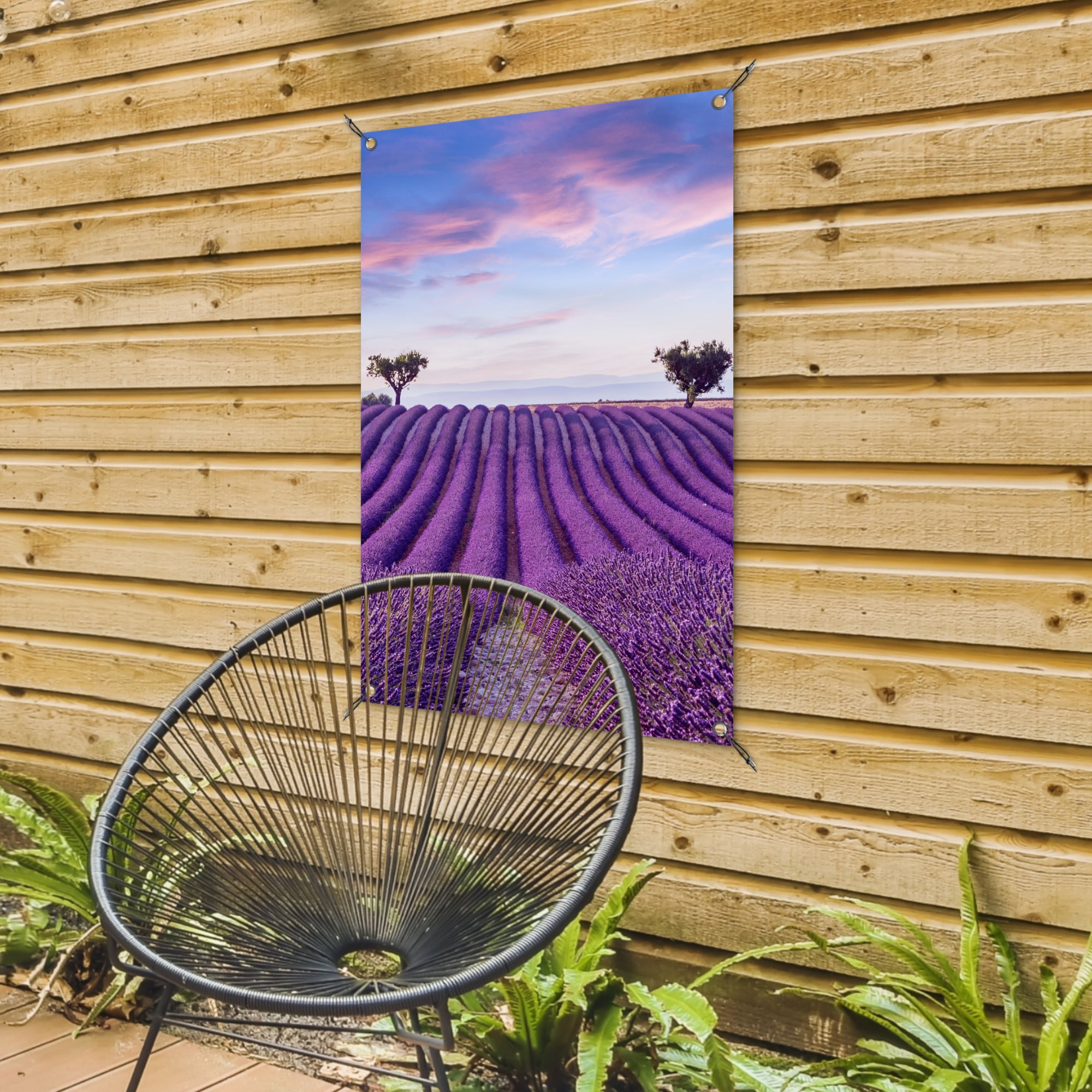 Outdoor Poster - Lavendel - Natur - Lila - Bäume - Blumen - Vertikal-4