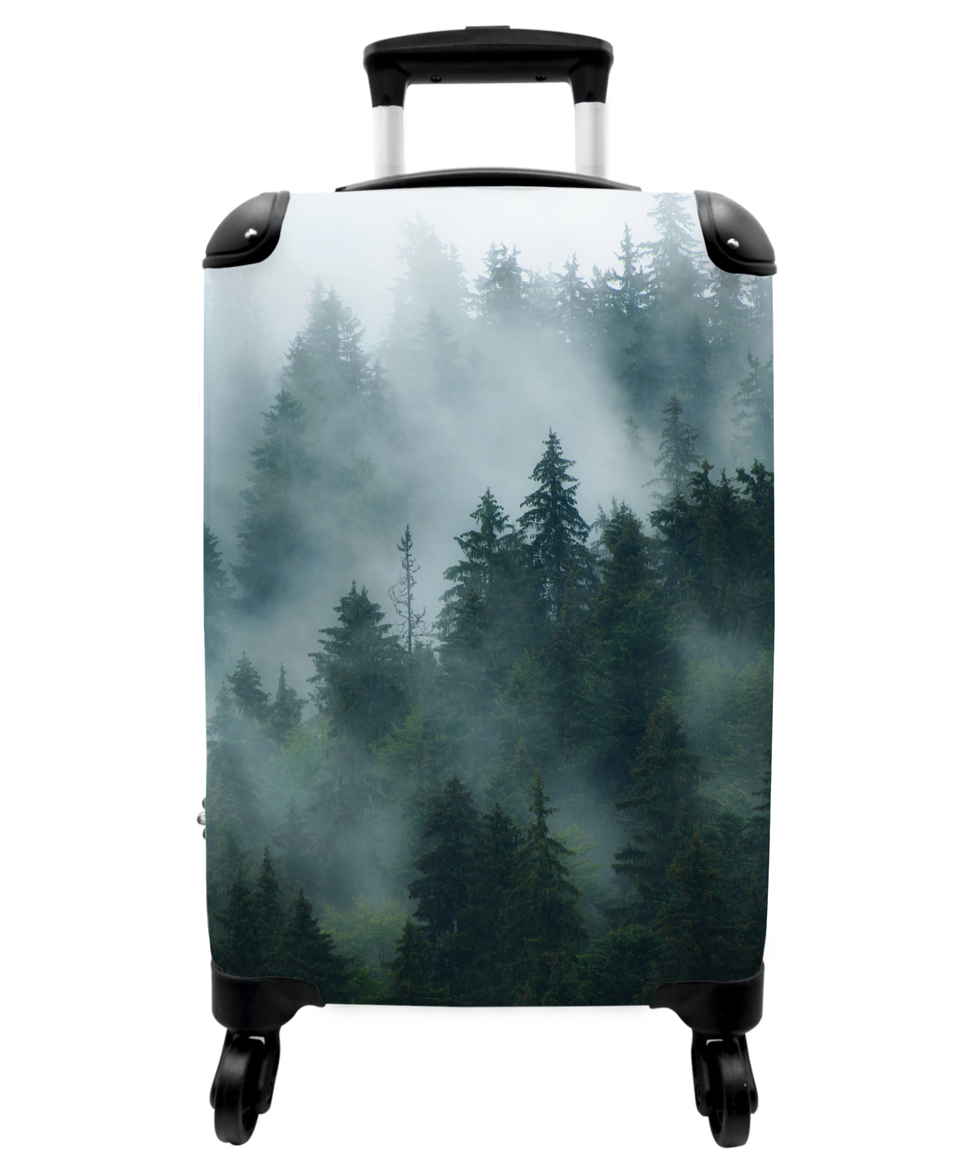 Koffer - Boom - Groen - Mist - Natuur - Bos-1