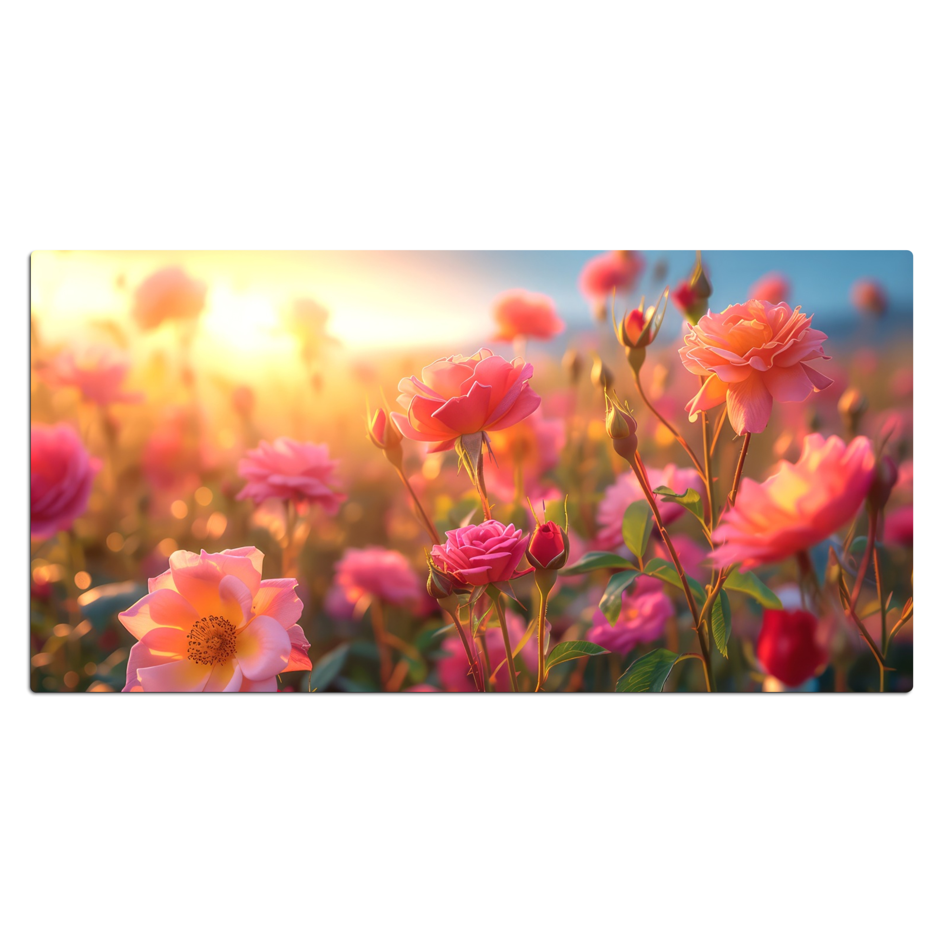 Schreibtischunterlage - Blumen - Rosen - Natur - Rosa - Blume