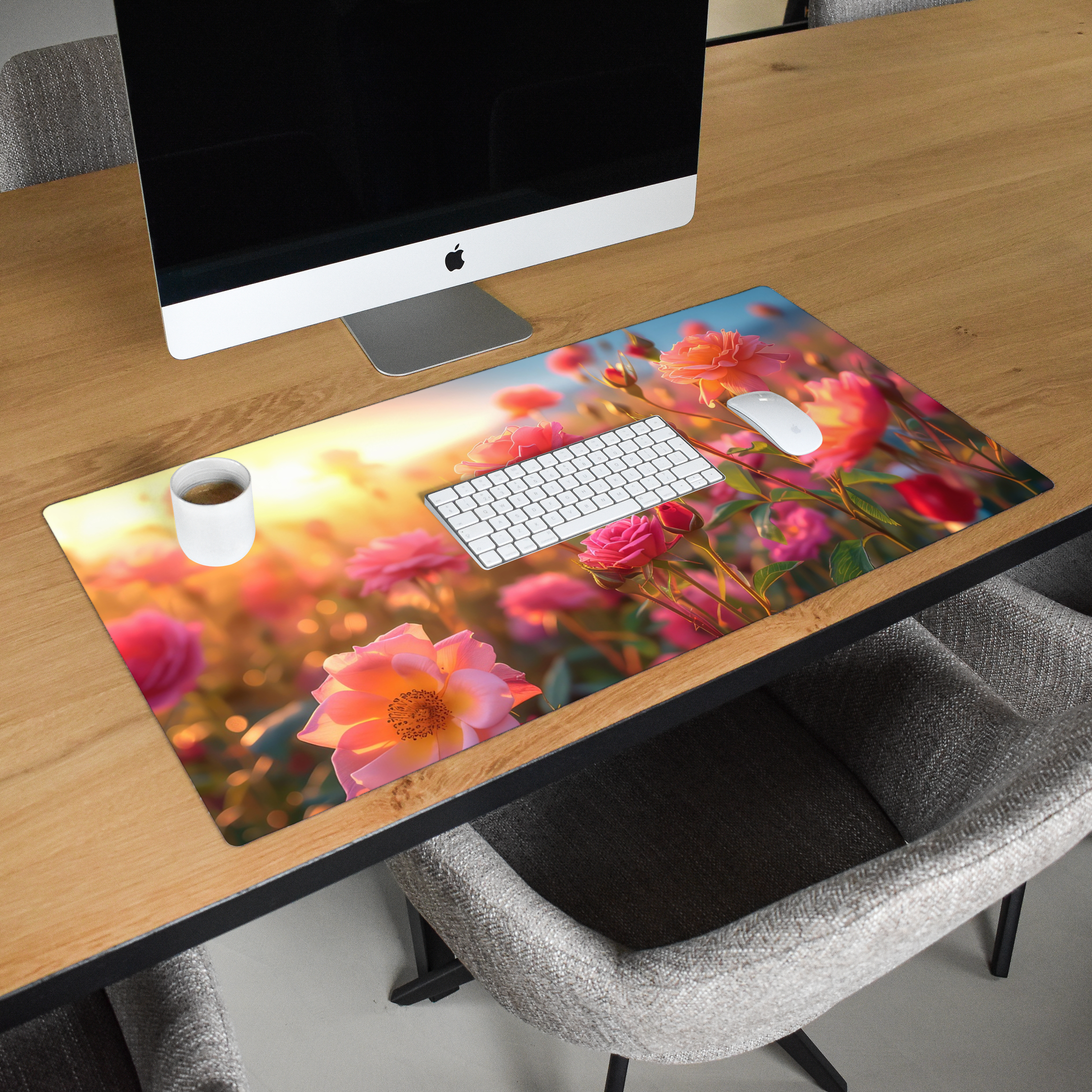 Schreibtischunterlage - Blumen - Rosen - Natur - Rosa - Blume-2