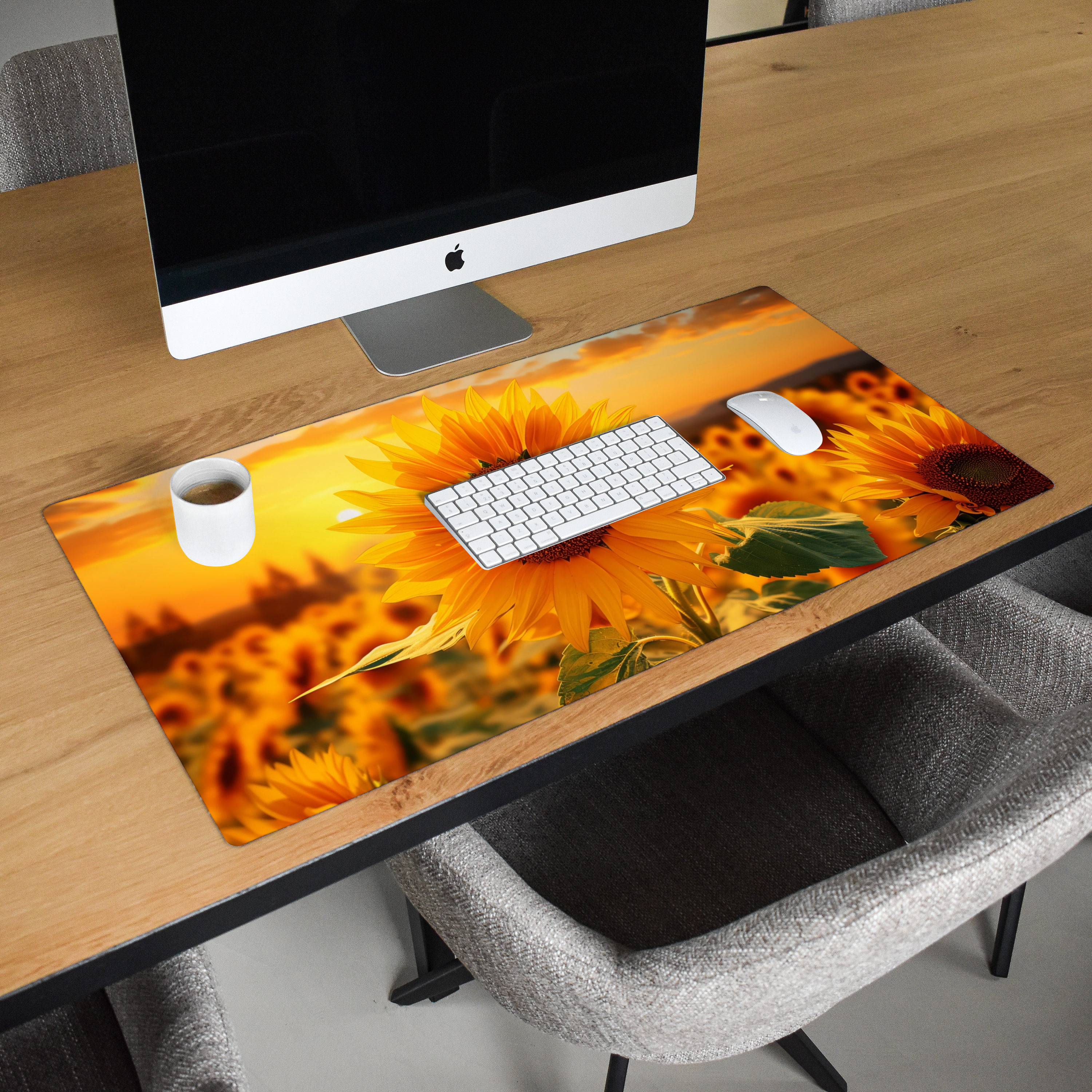 Schreibtischunterlage - Sonnenblume - Blumen - Gelb - Blumenfeld mit Sonnenblumen-2