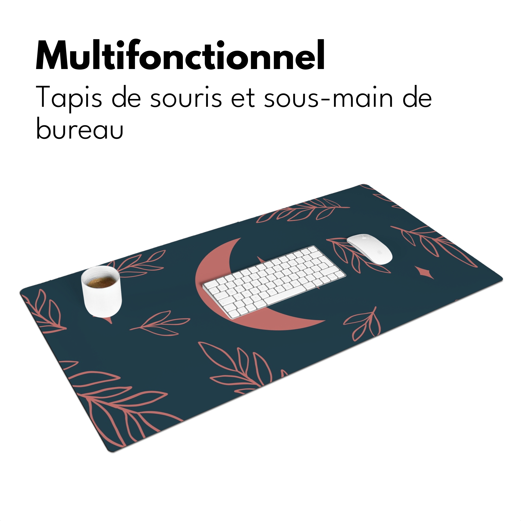 Sous main bureau - Motifs - Lune - Plantes-3