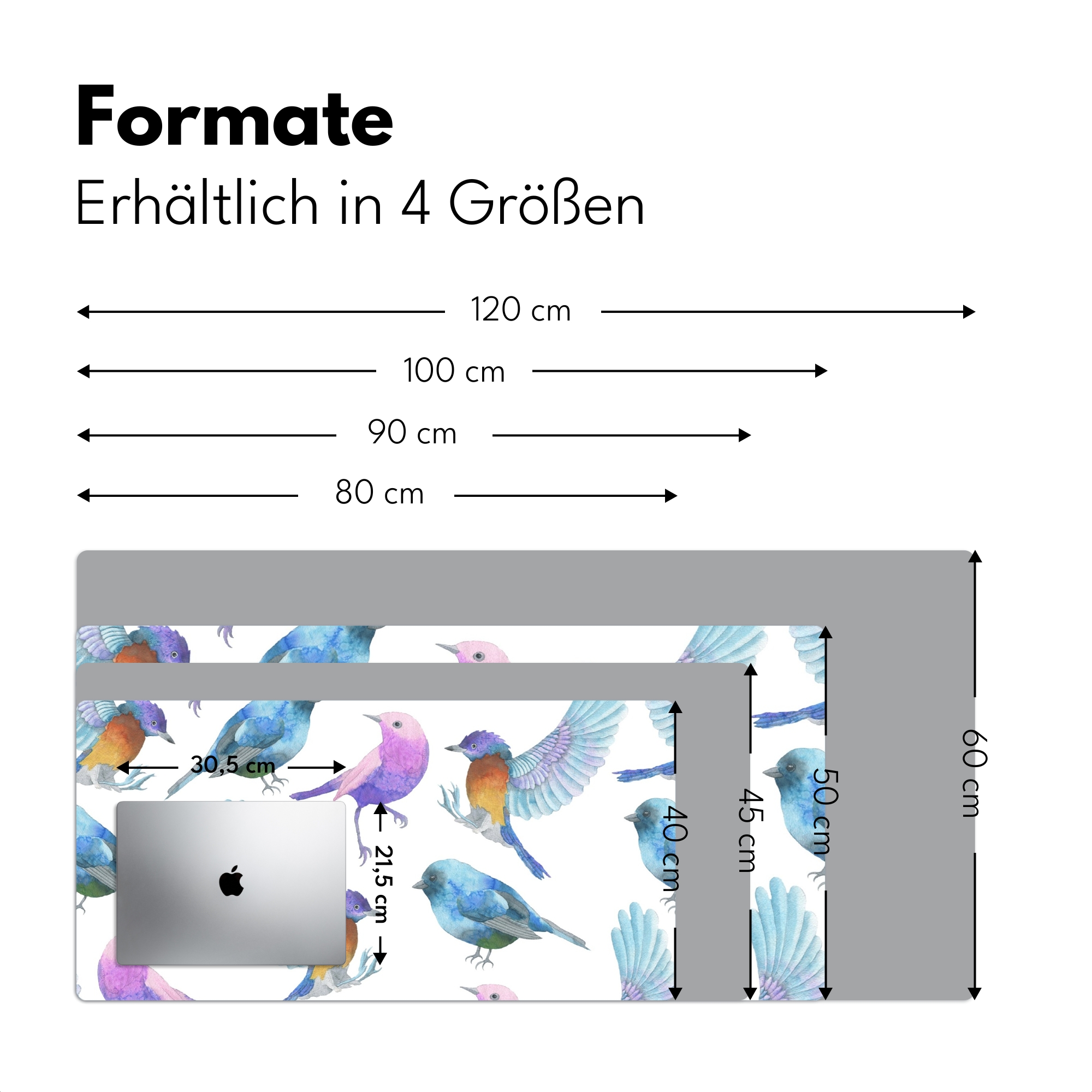 Schreibtischunterlage - Design - Vögel-4