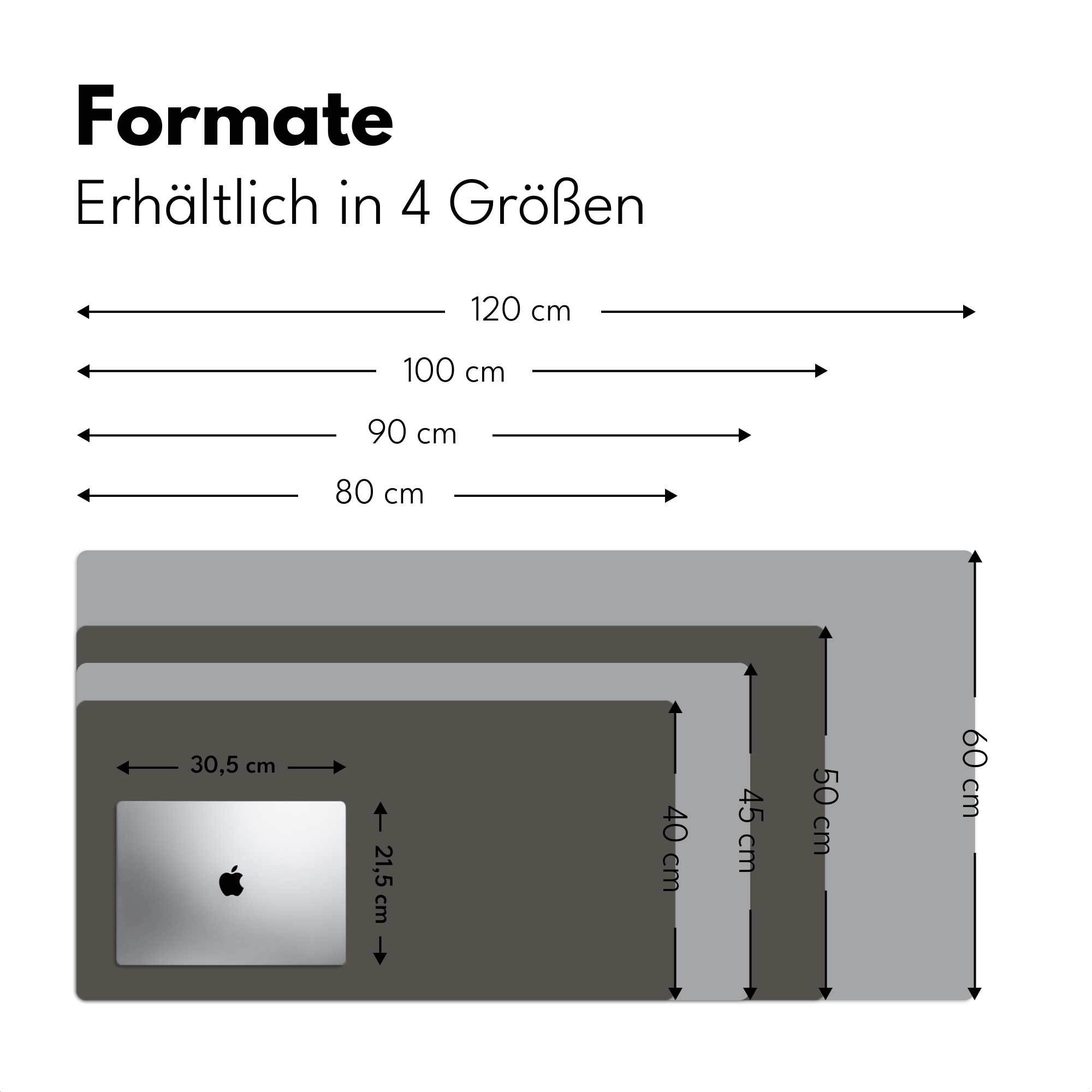 Schreibtischunterlage - Grau - Farben - Uni-4