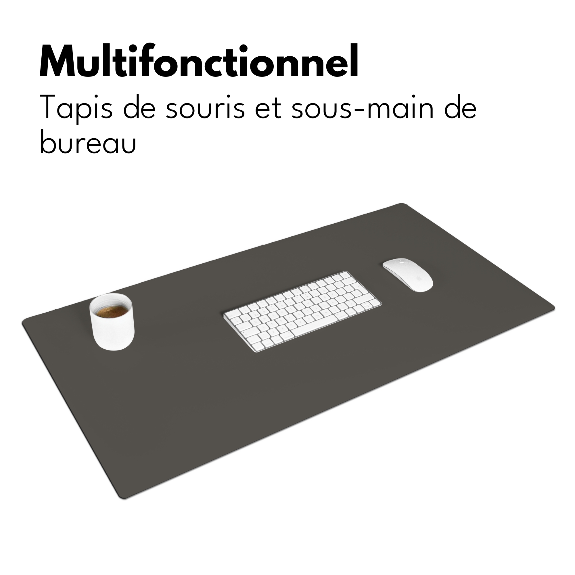 Sous main bureau - Gris - Couleurs - Uni-3