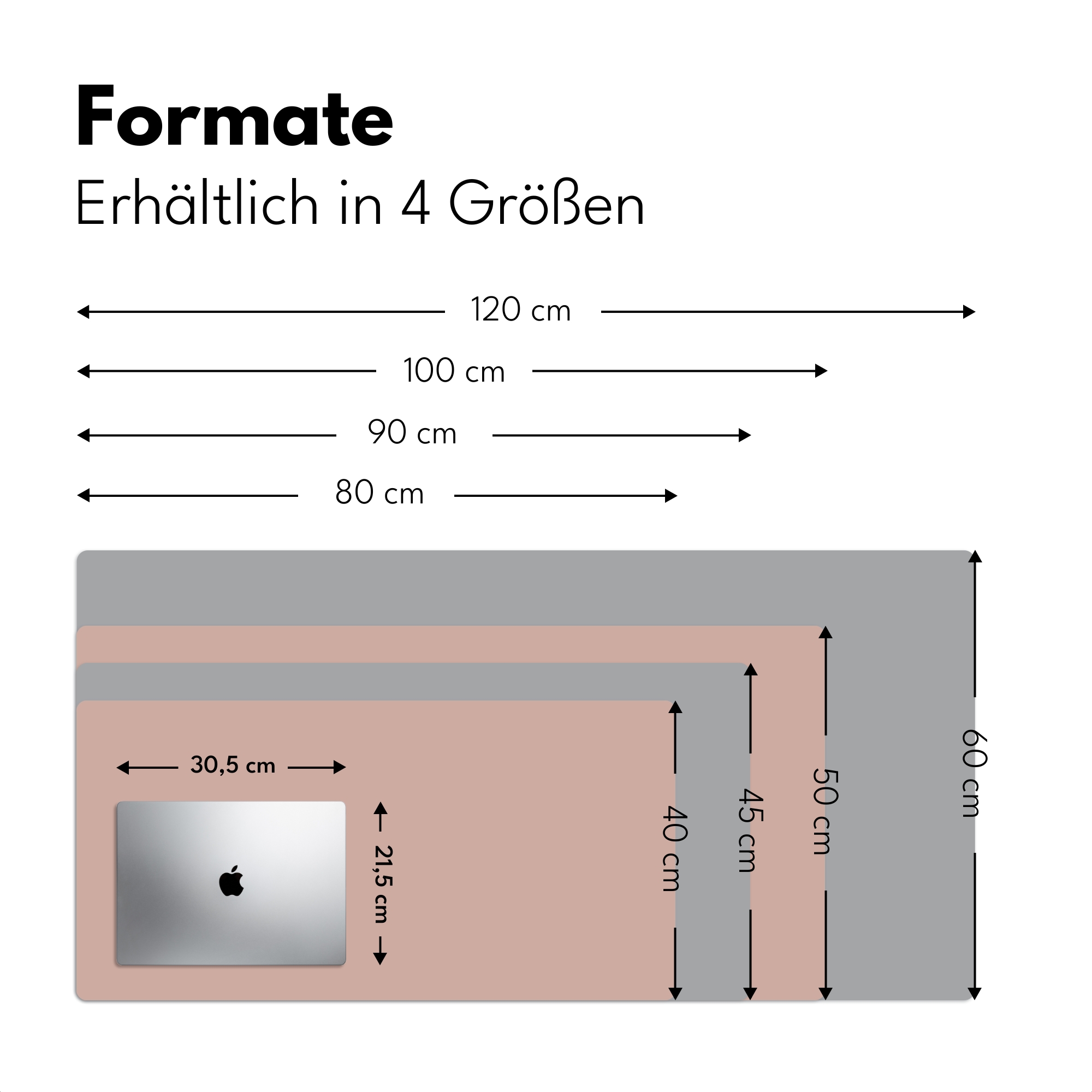 Schreibtischunterlage - Rosa – Palette – Alt – Uni – Altrosa-4