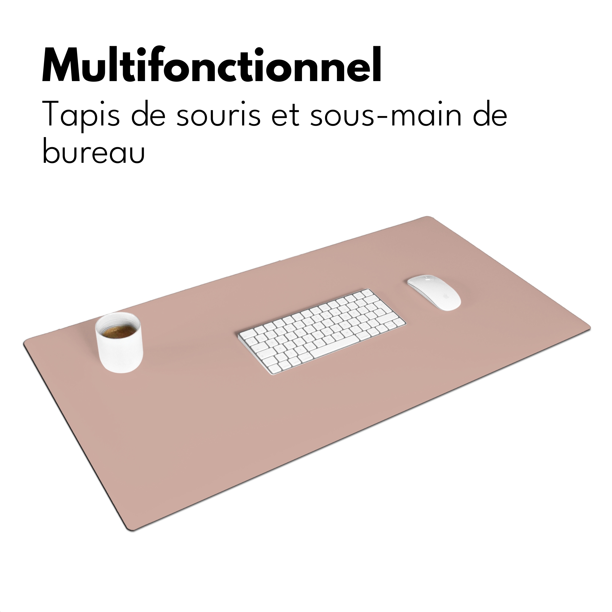 Sous main bureau - Rose - Palette - Vieux - Uni - Vieux Rose-3