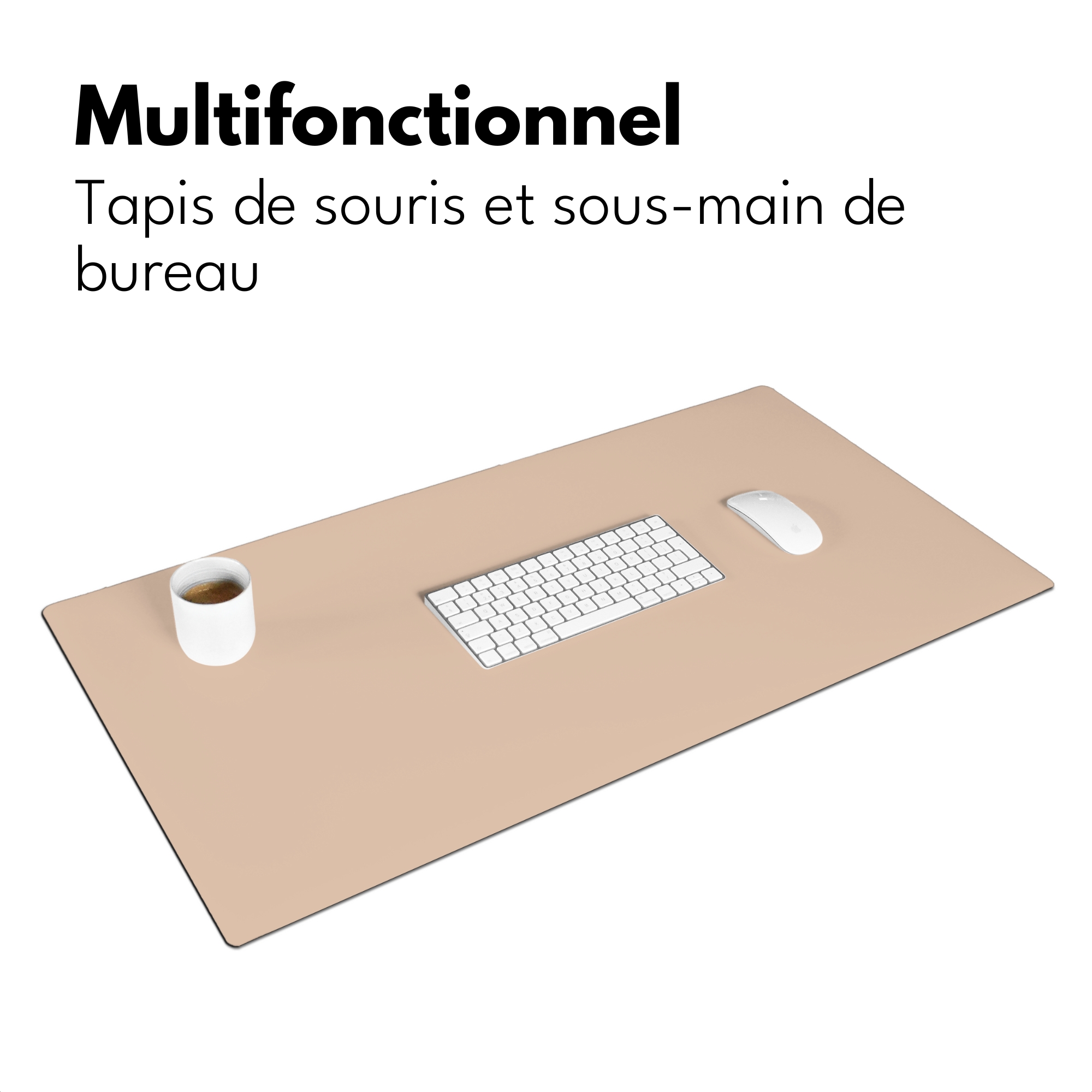 Sous main bureau - Beige - Couleurs - Uni-3