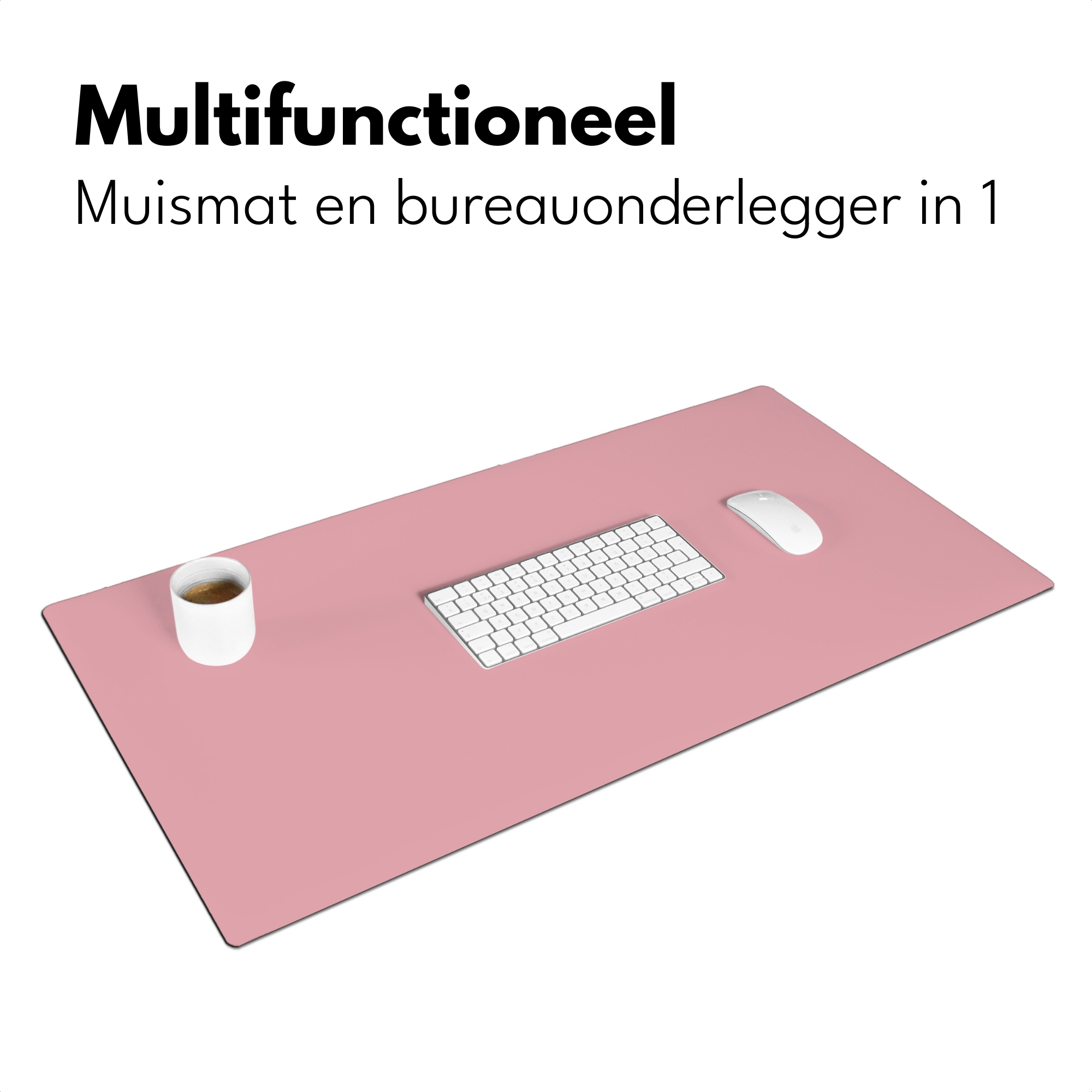 Bureau onderlegger - Roze - Kleuren - Interieur - Effen - Kleur-3
