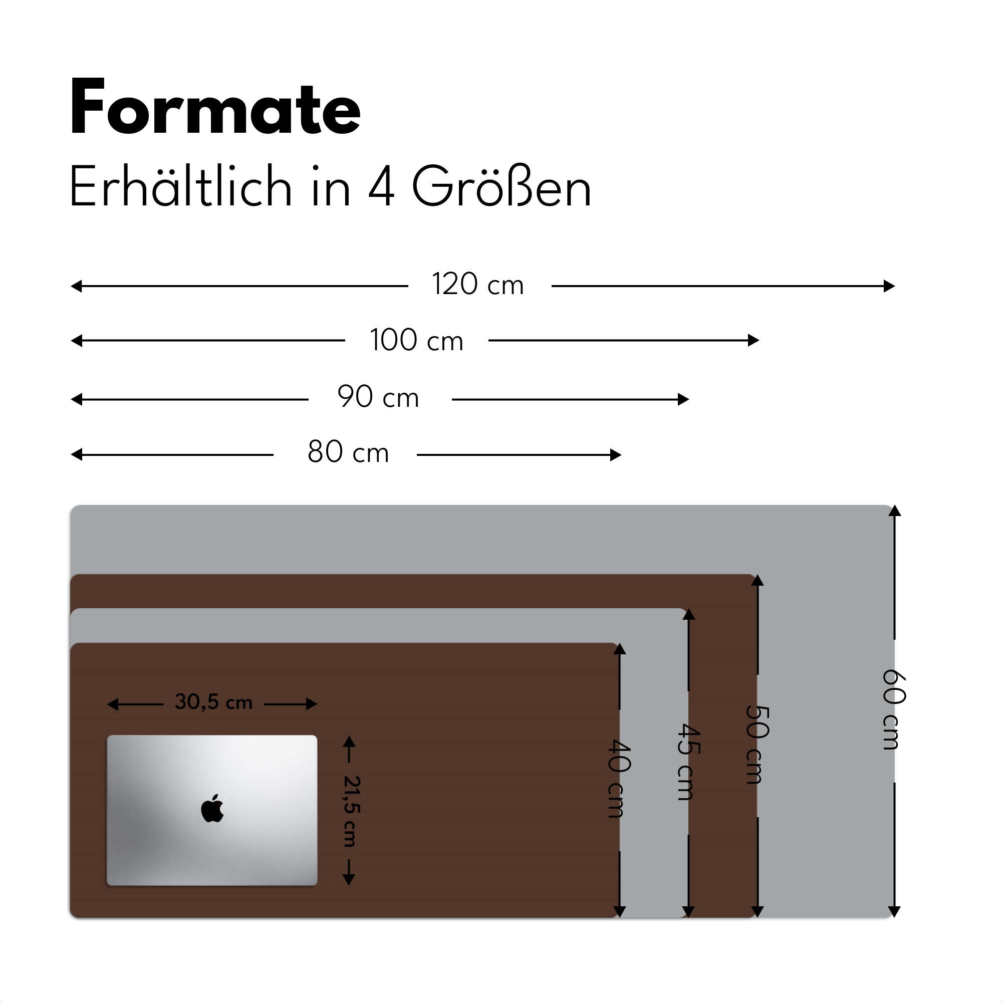 Schreibtischunterlage - Braun – Dunkel – Farben-4