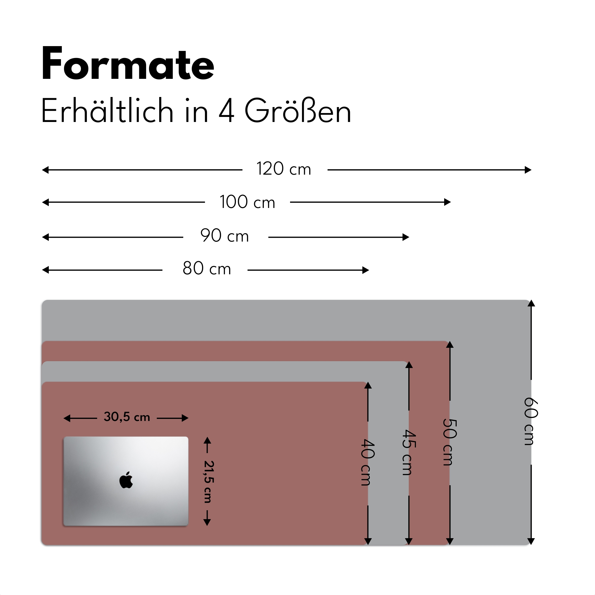 Schreibtischunterlage - Terrakotta - Muster - Rosa-4