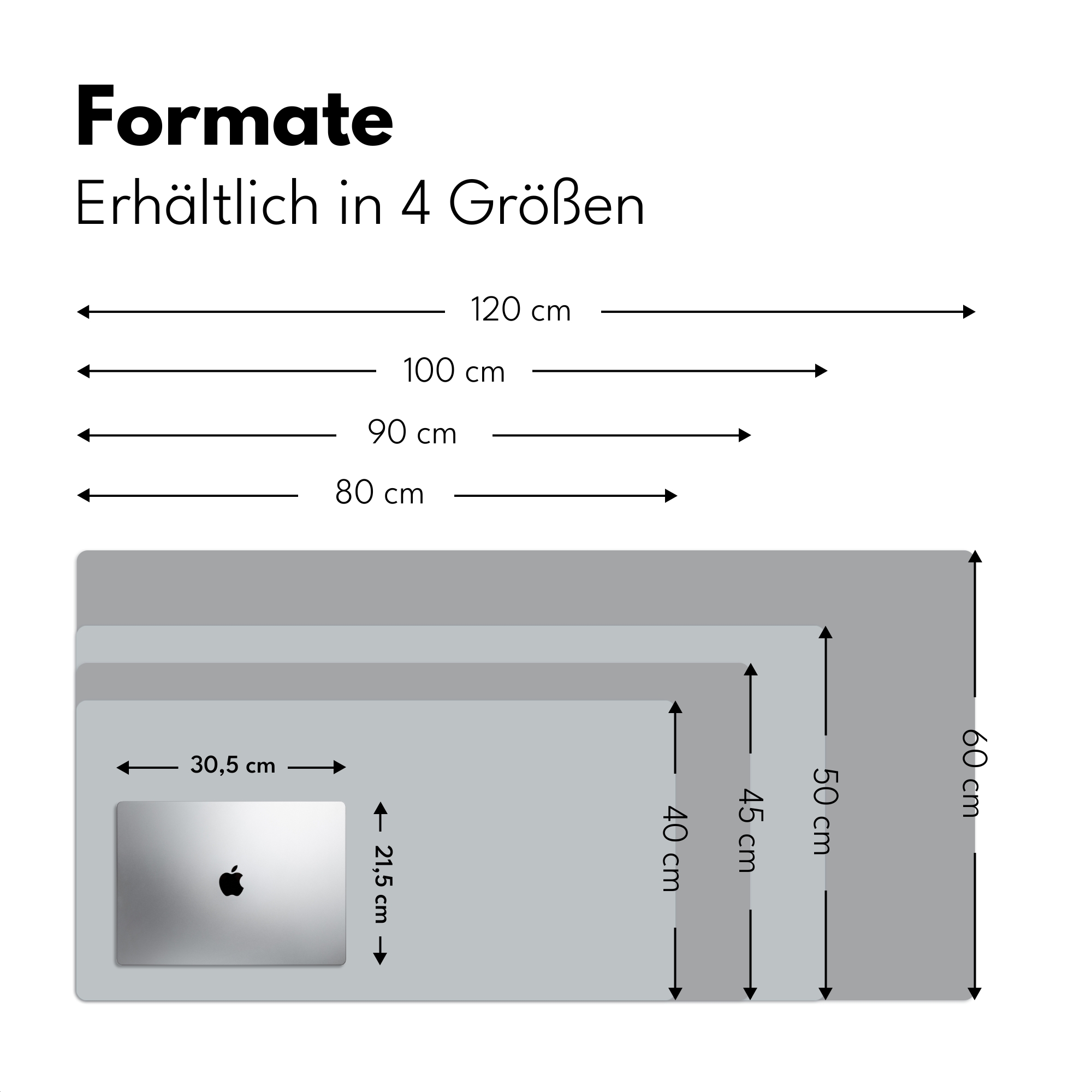 Schreibtischunterlage - Innenraum - Grau - Hell-4