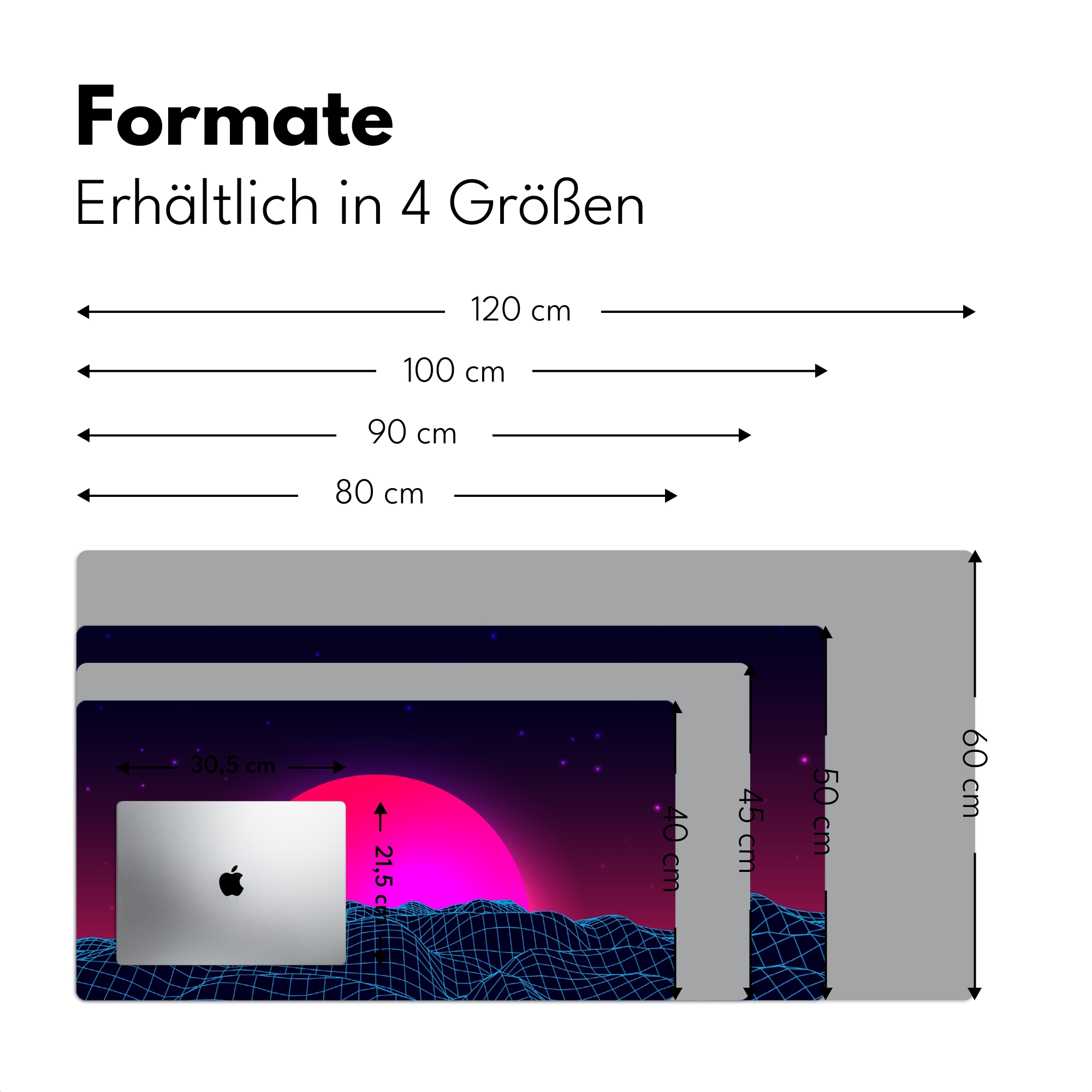 Schreibtischunterlage - Gaming Neon - Landschaft-4