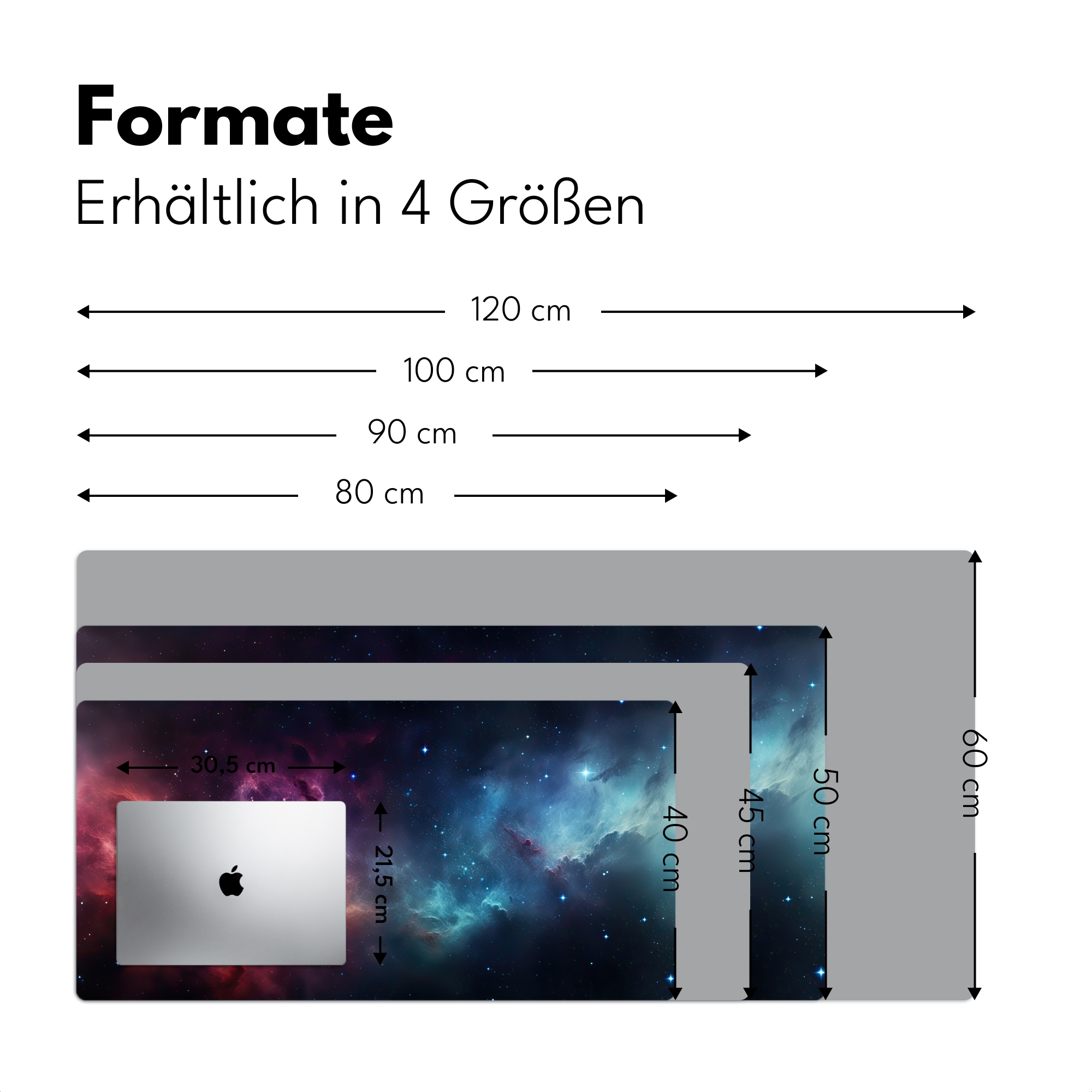 Schreibtischunterlage - Sternenhimmel - Neon - Weltraum - Gaming-4