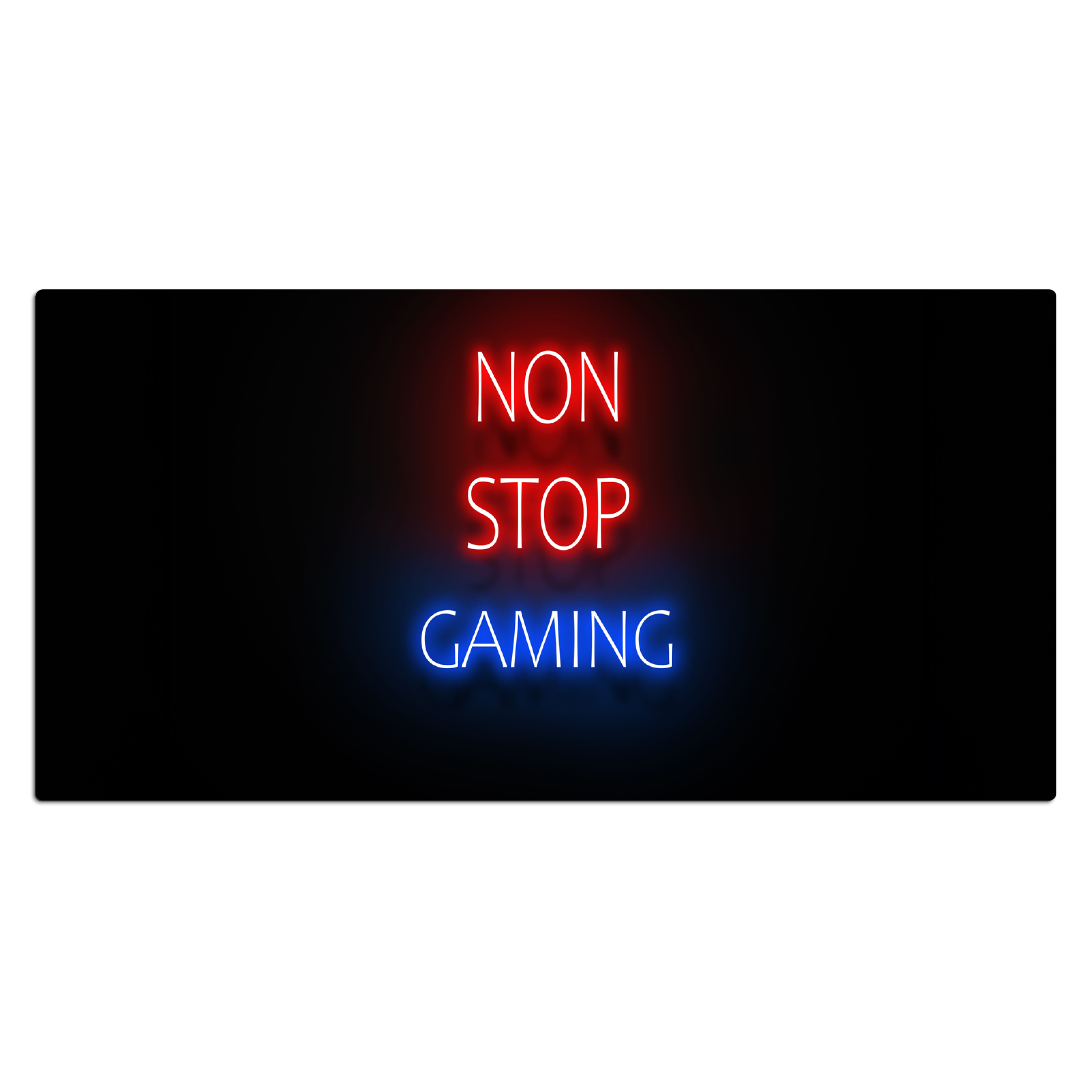 Bureau onderlegger - Tekst - Gaming Non-stop Gaming Neon Zwart