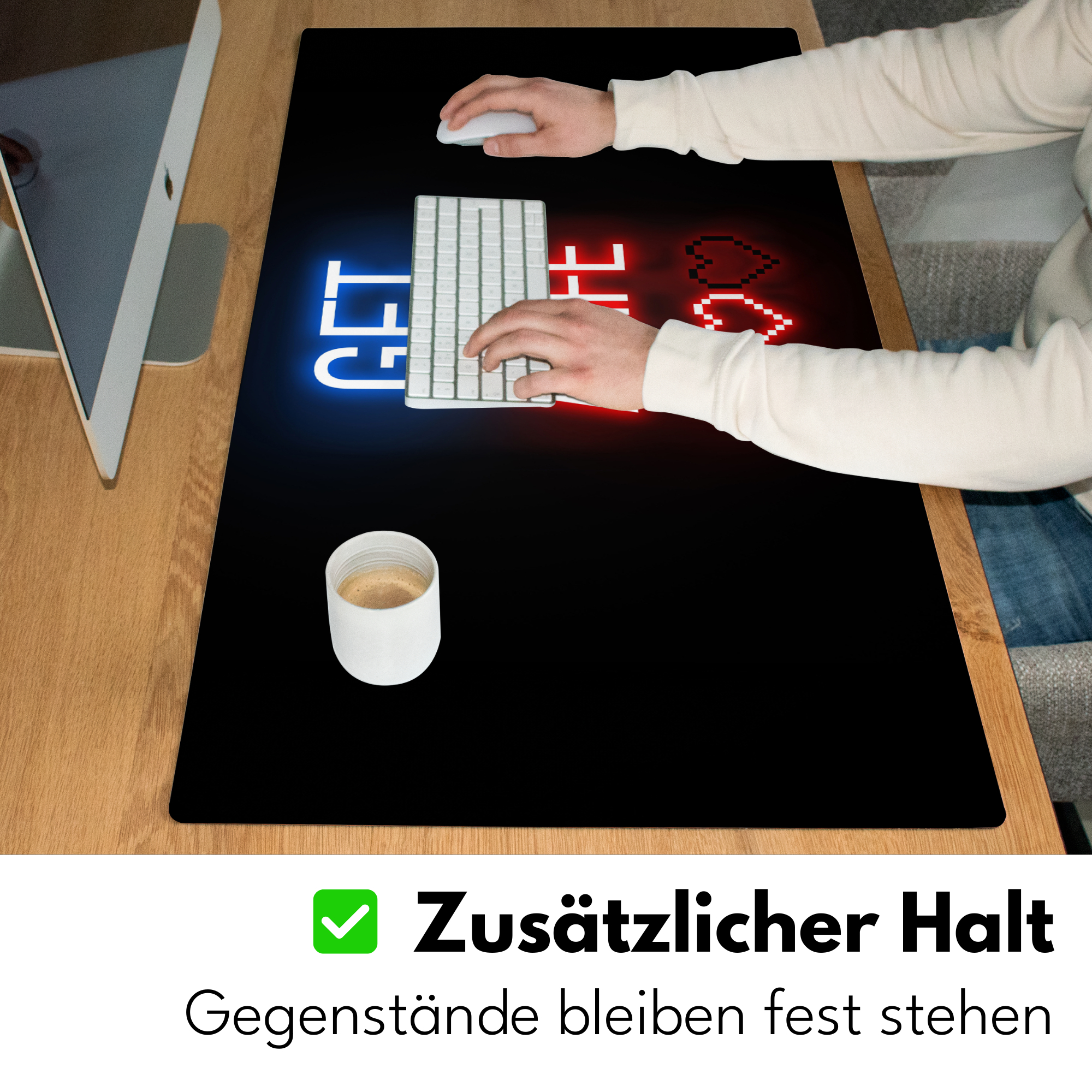 Schreibtischunterlage - Gaming-Text – Get a Life Neon Black-5