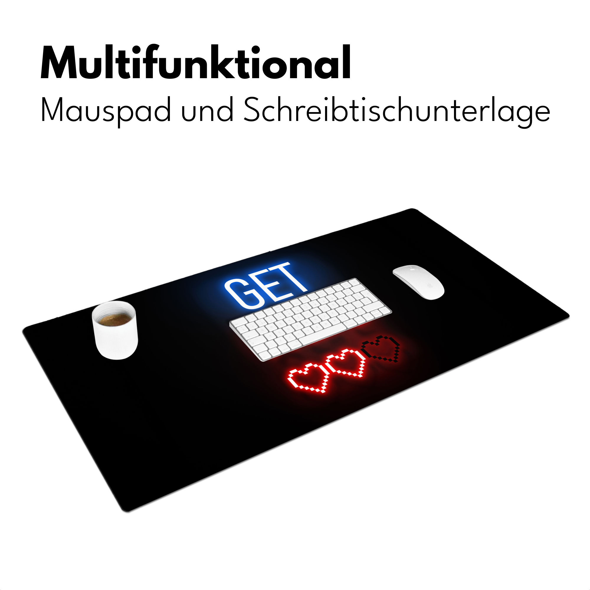 Schreibtischunterlage - Gaming-Text – Get a Life Neon Black-3