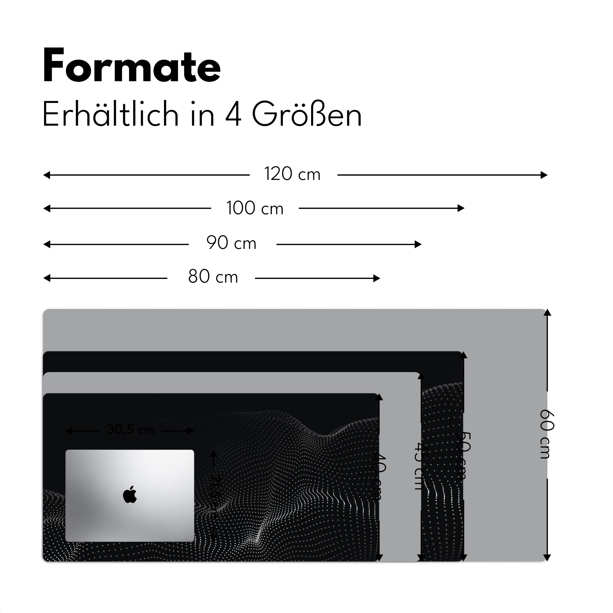 Schreibtischunterlage - Abstrakt – Black Wave – Gaming-4