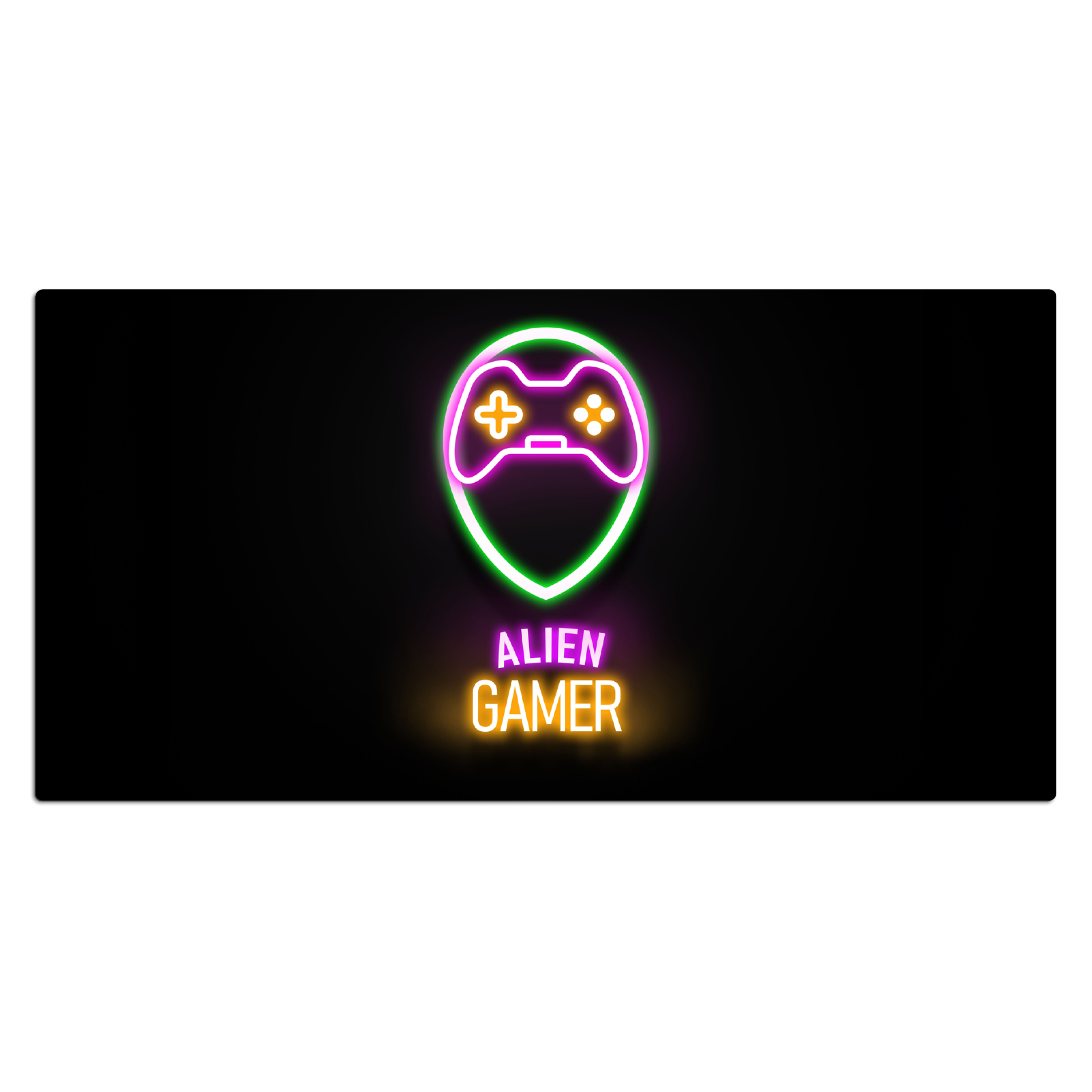 Bureau onderlegger - Gaming Quotes - Neon Alien Gamer Controller