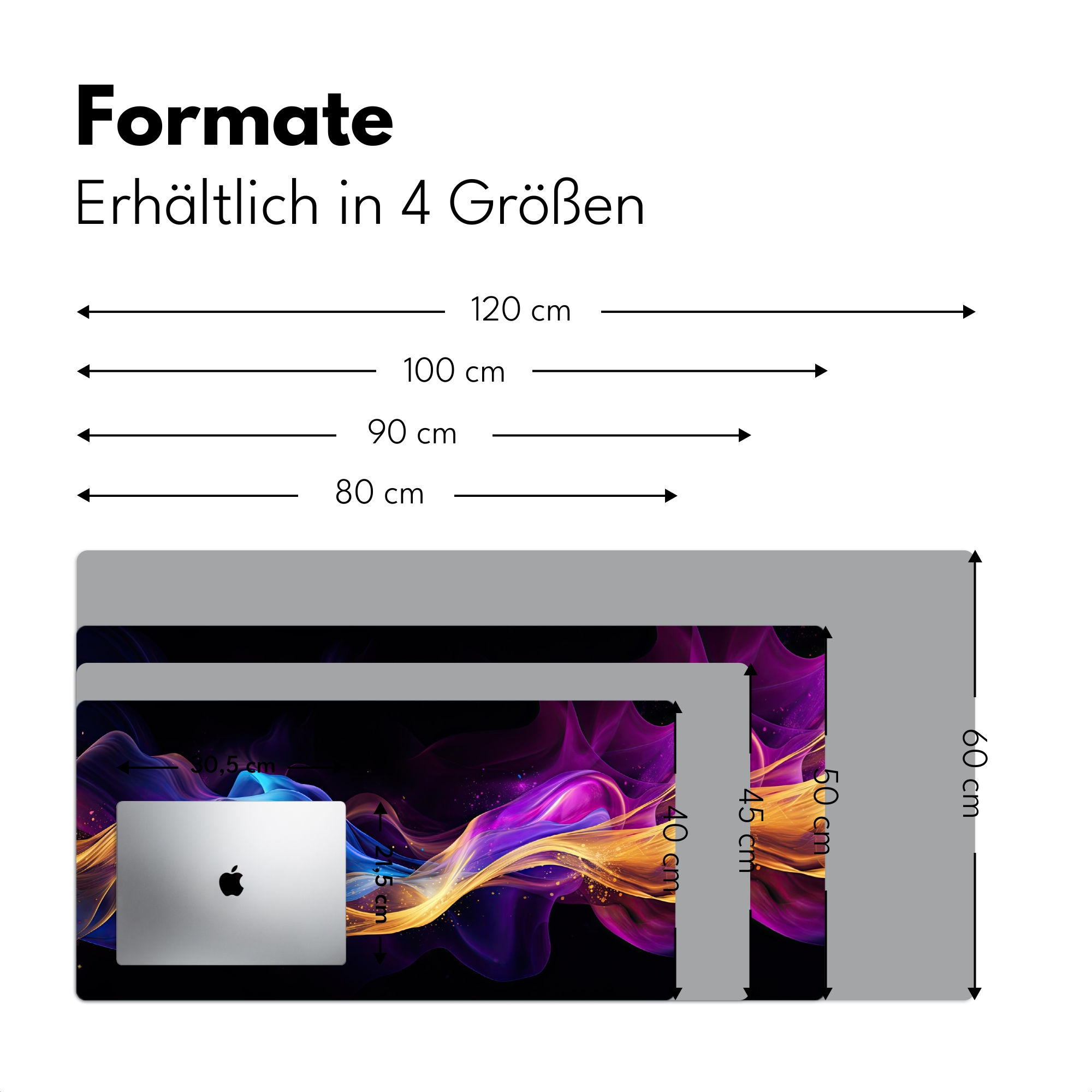 Schreibtischunterlage - Abstrakt – Neon – Gold – Gaming-4