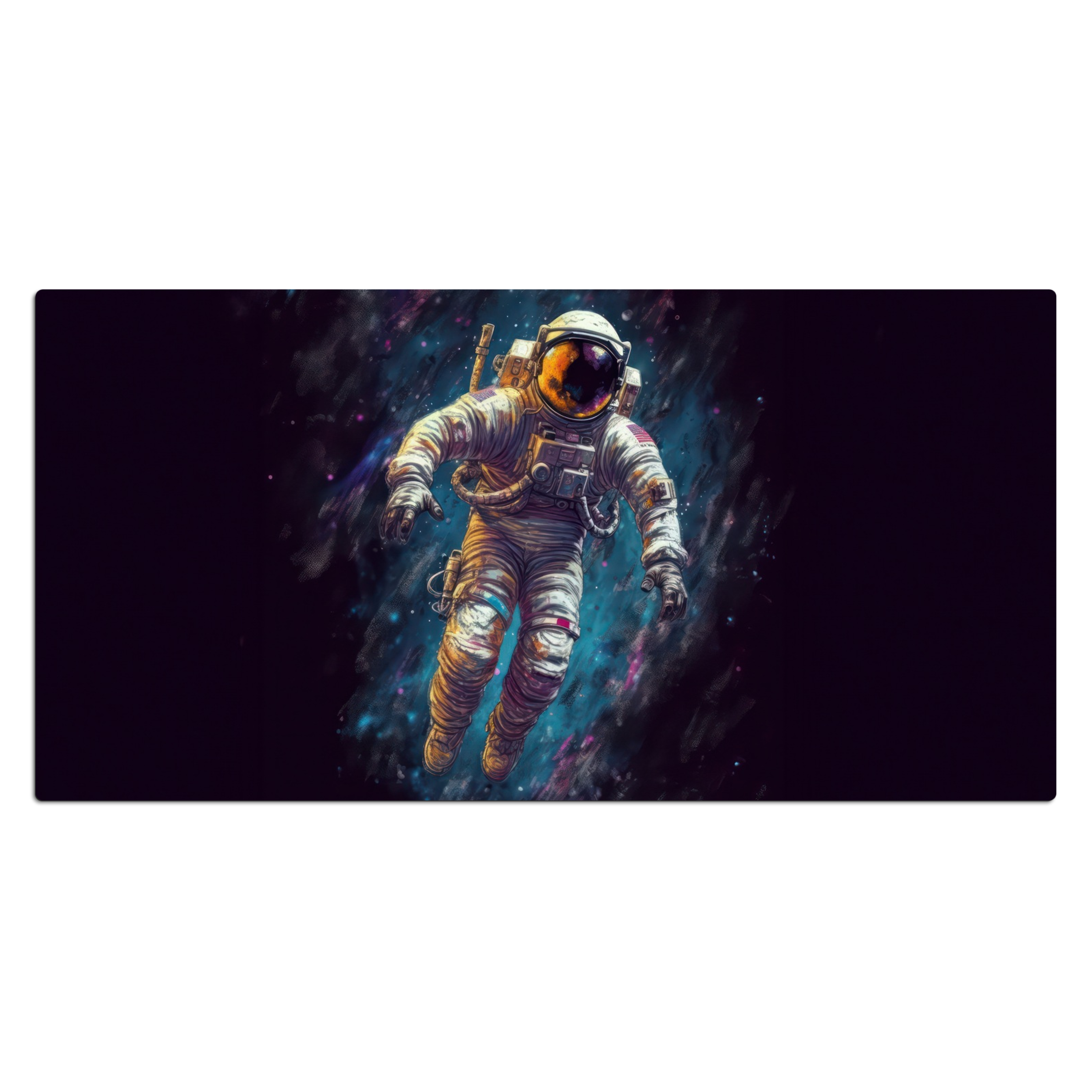 Schreibtischunterlage - Weltraum – Neon – Astronaut – Sterne