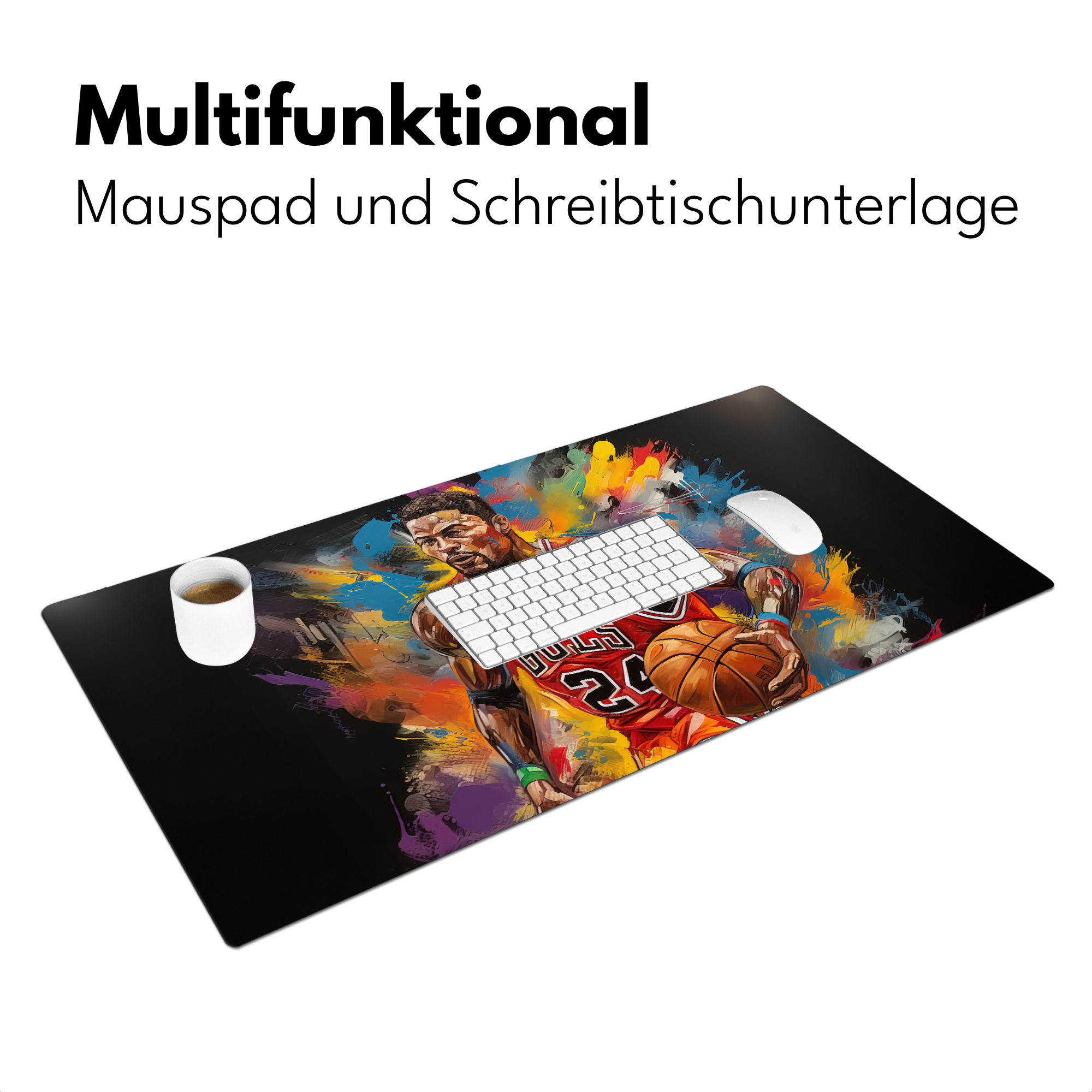 Schreibtischunterlage - Basketball - Farbe - Farben - Rot-3