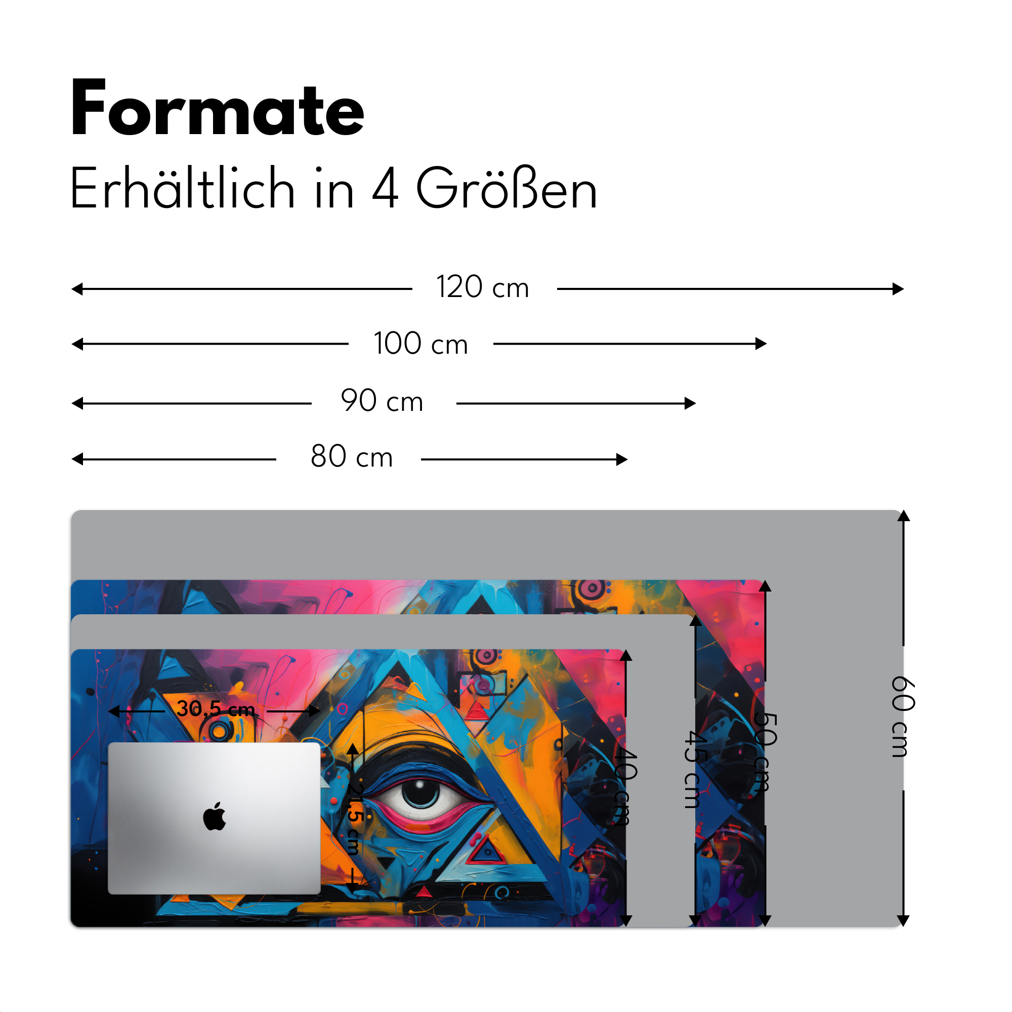 Schreibtischunterlage - Graffiti - Farben - Auge - Kunst-4