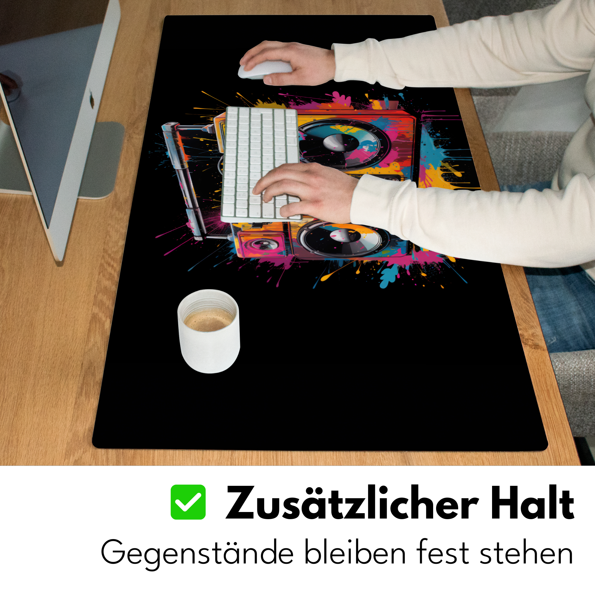 Schreibtischunterlage - Radio - Graffiti - Box - Farben - Schwarz-5