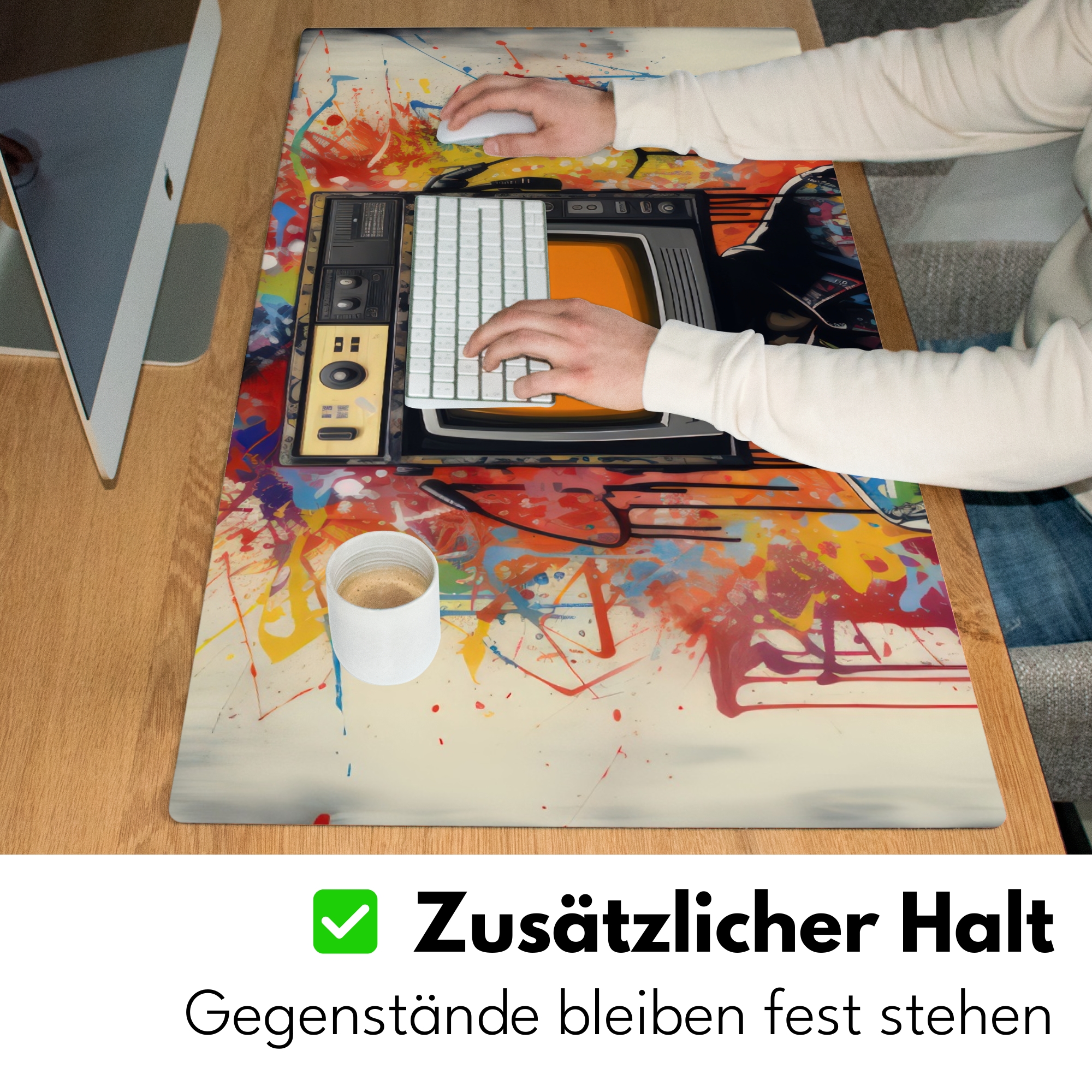 Schreibtischunterlage - Fernsehen – Graffiti – Menschen – Farben-5