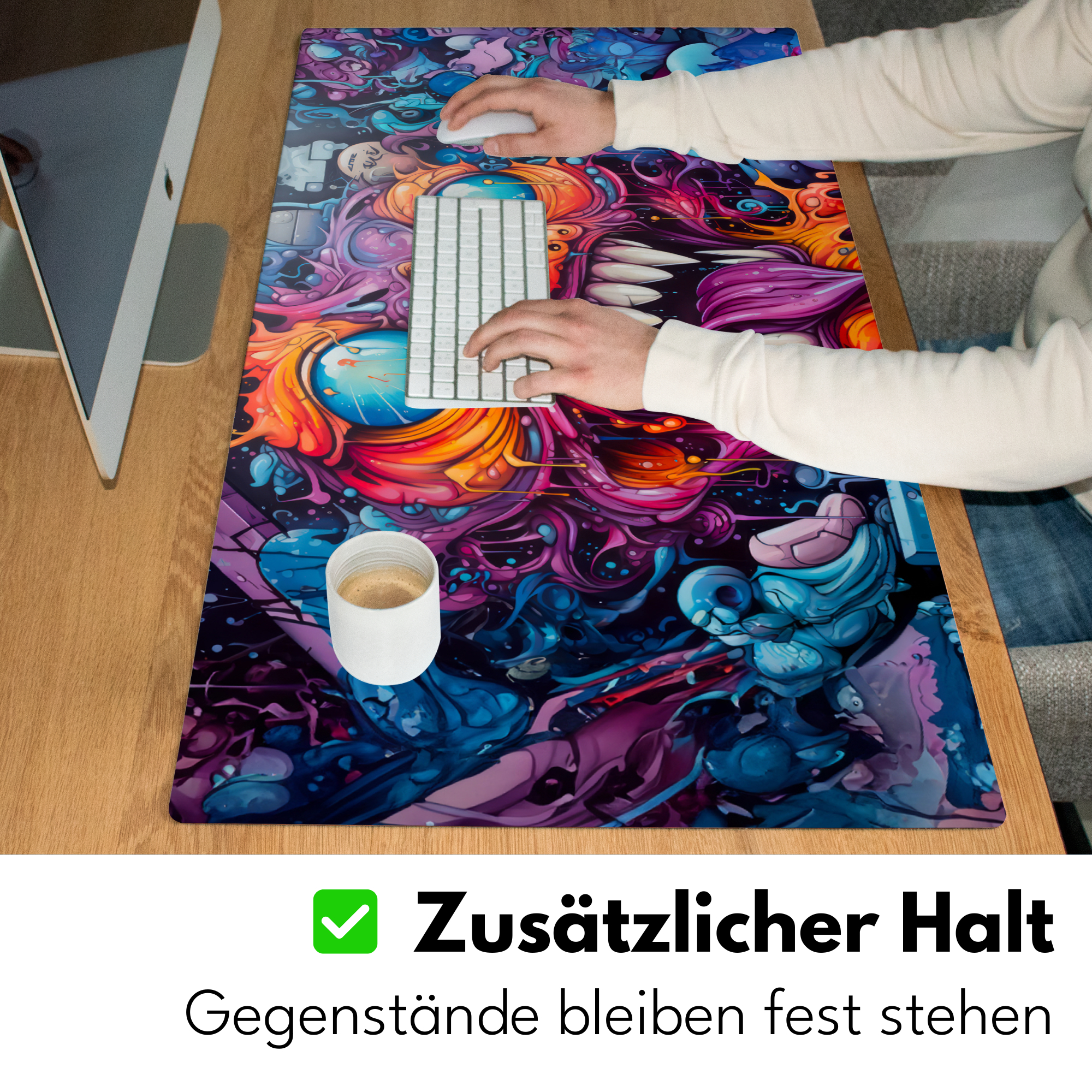 Schreibtischunterlage - Monster - Graffiti - Farben - Orange-5