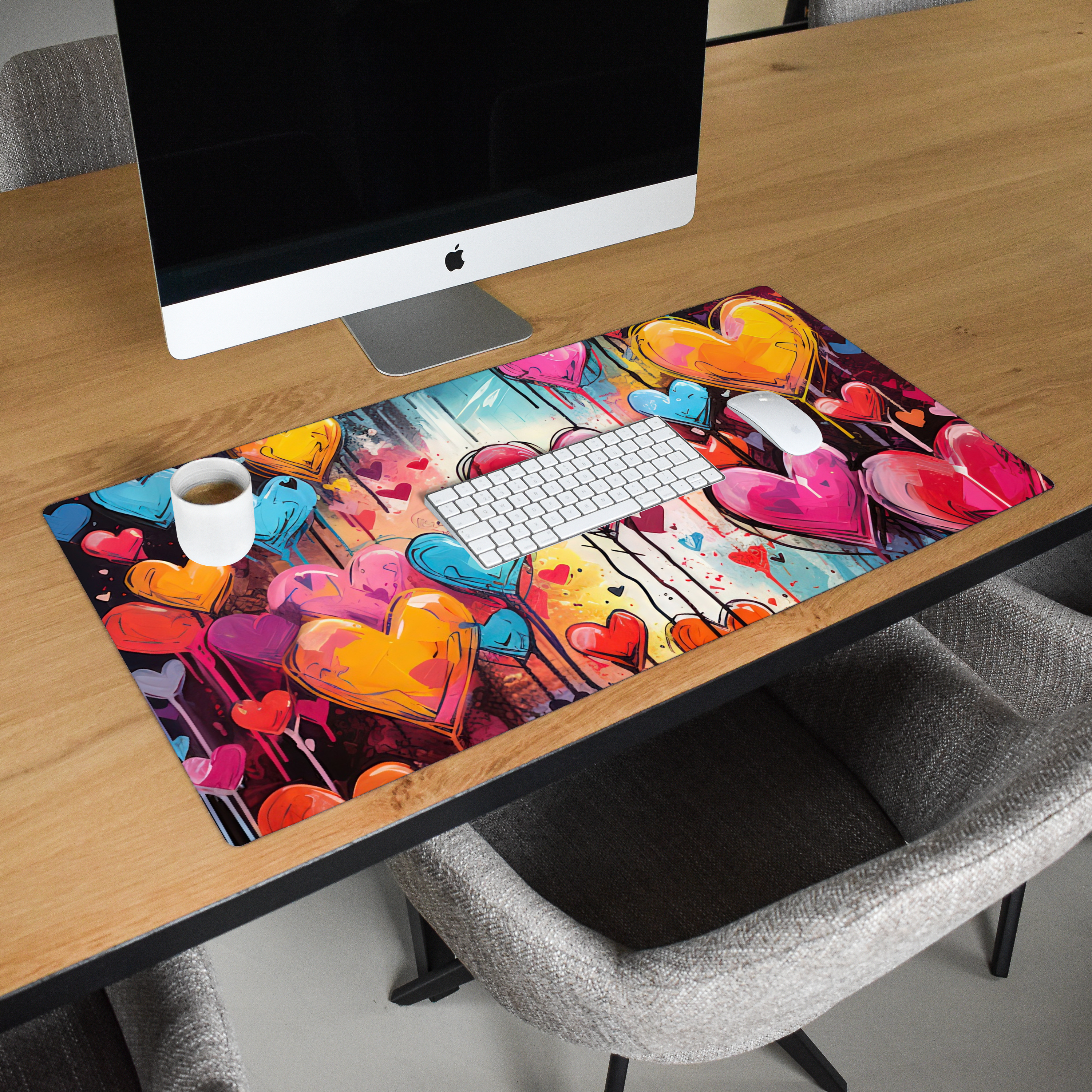 Schreibtischunterlage - Herzen – Farben – Kunst – Liebe-2