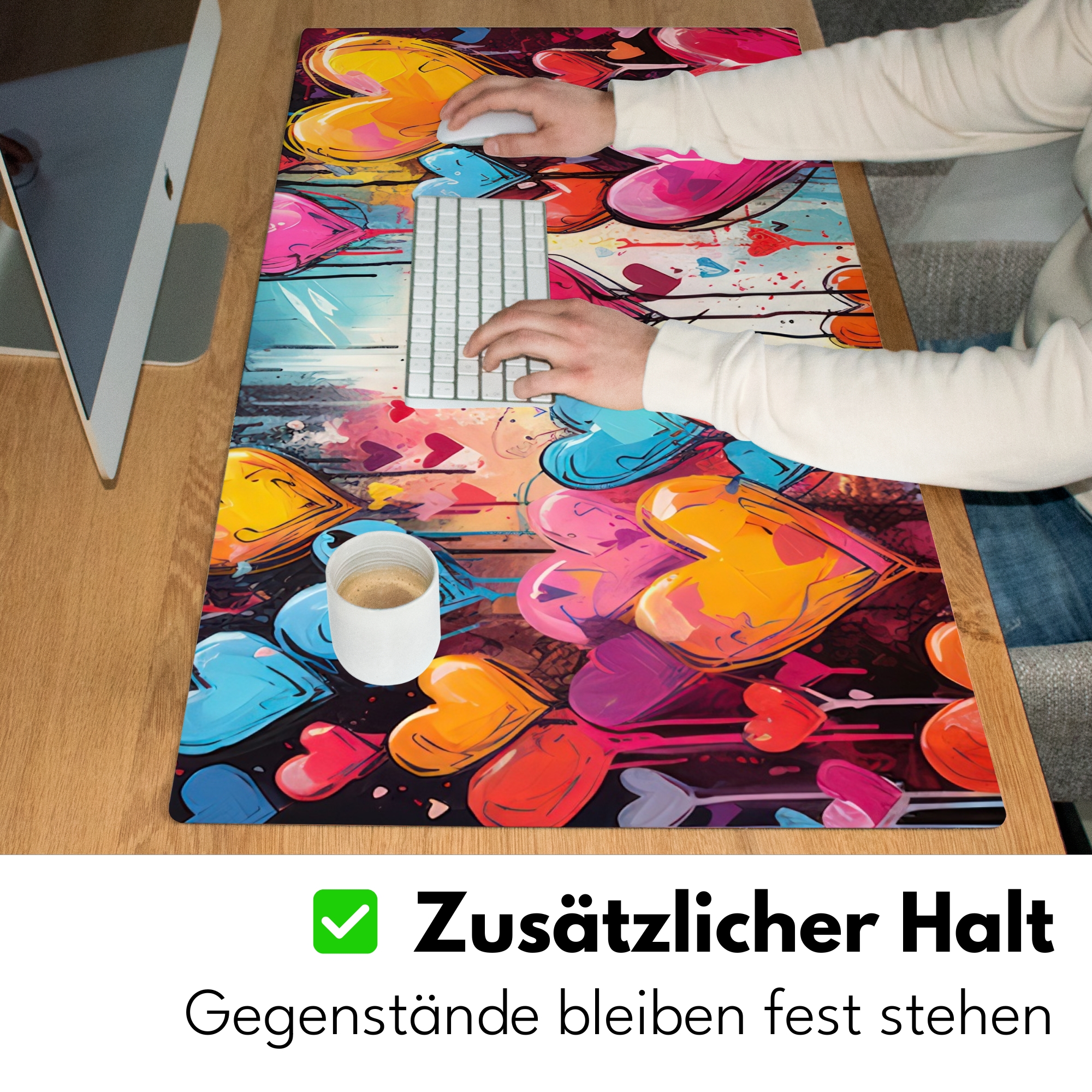 Schreibtischunterlage - Herzen – Farben – Kunst – Liebe-5