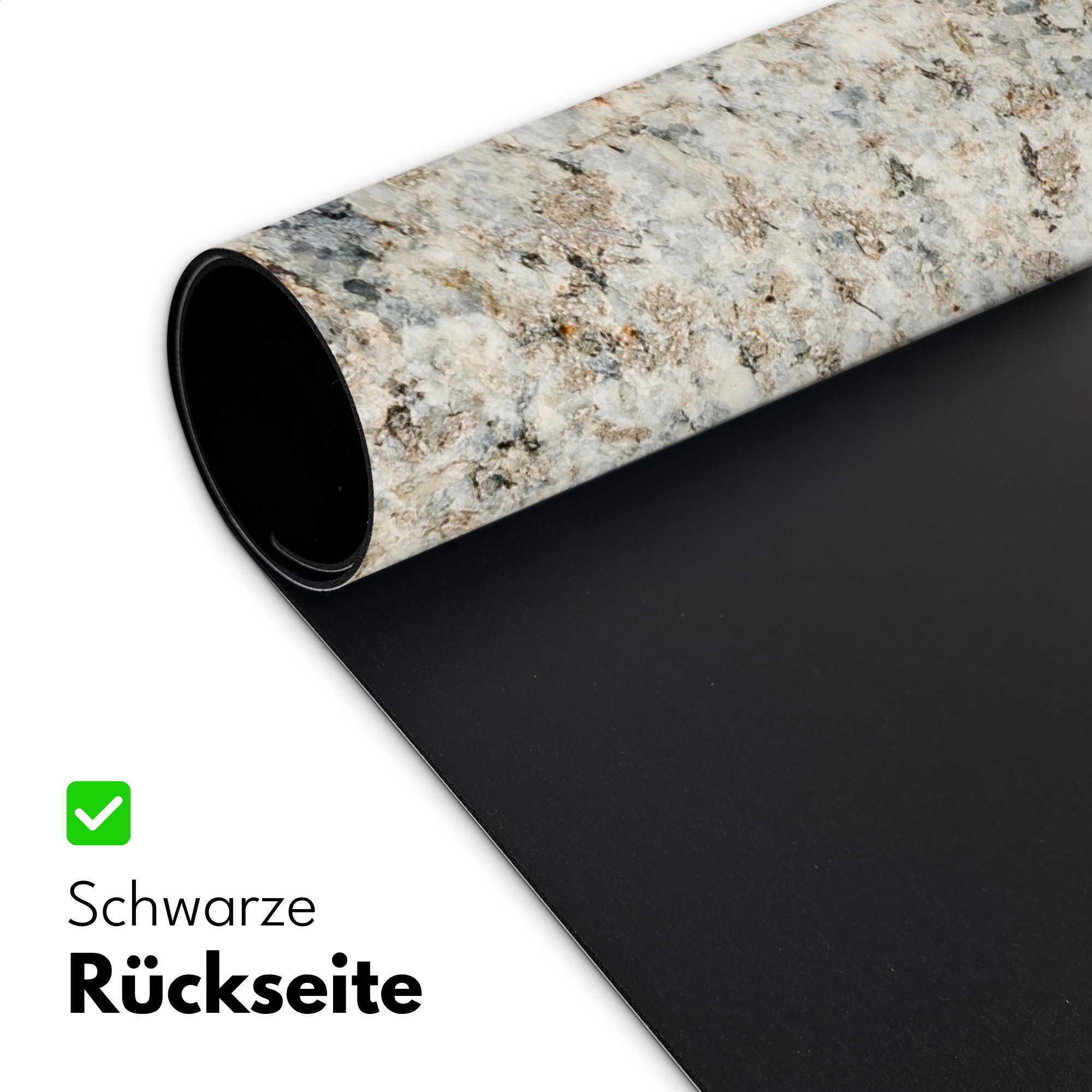 Schreibtischunterlage - Granit - Weiß - Grau - Steinstruktur-6