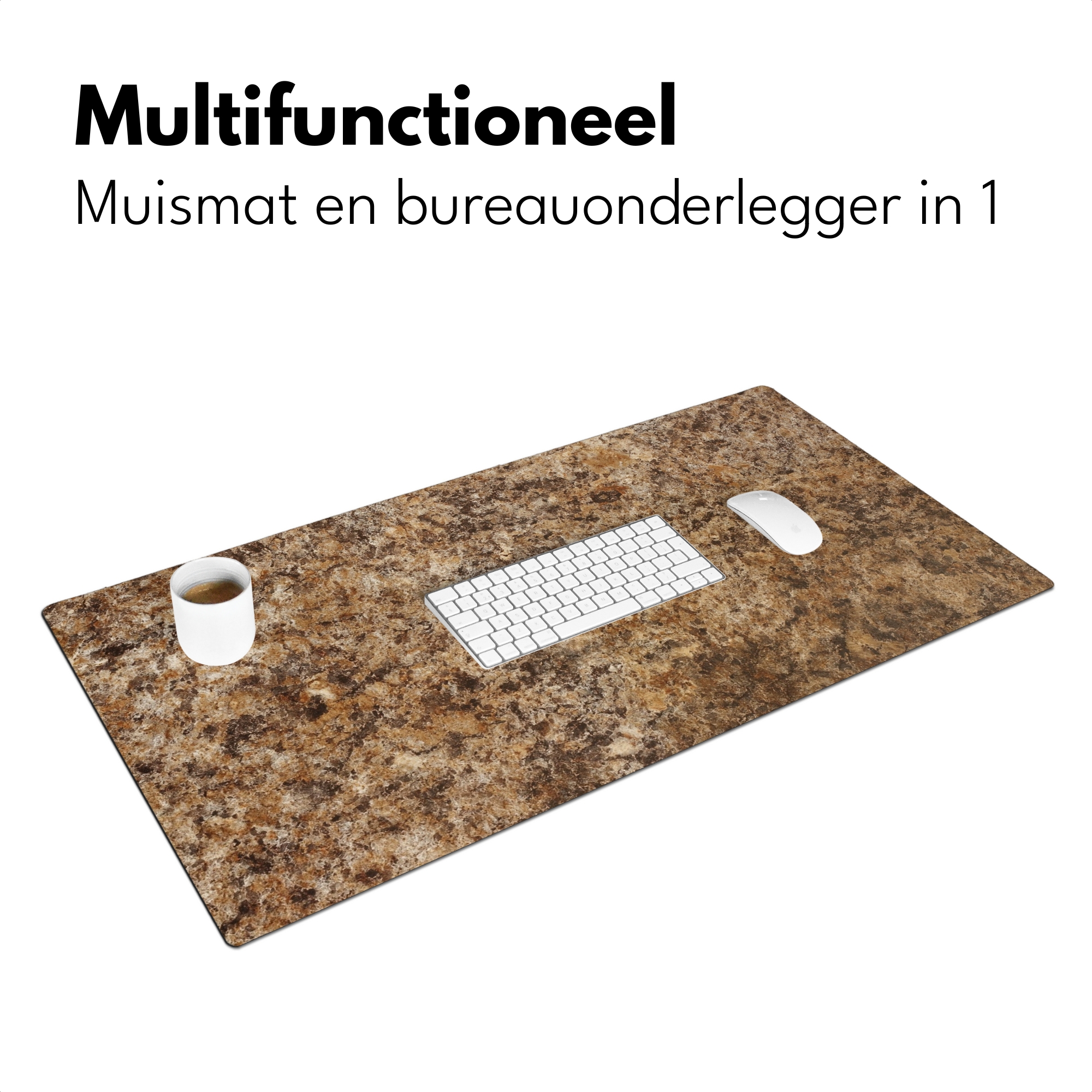 Bureau onderlegger - Graniet - Design Structuur Steen Bruin-3