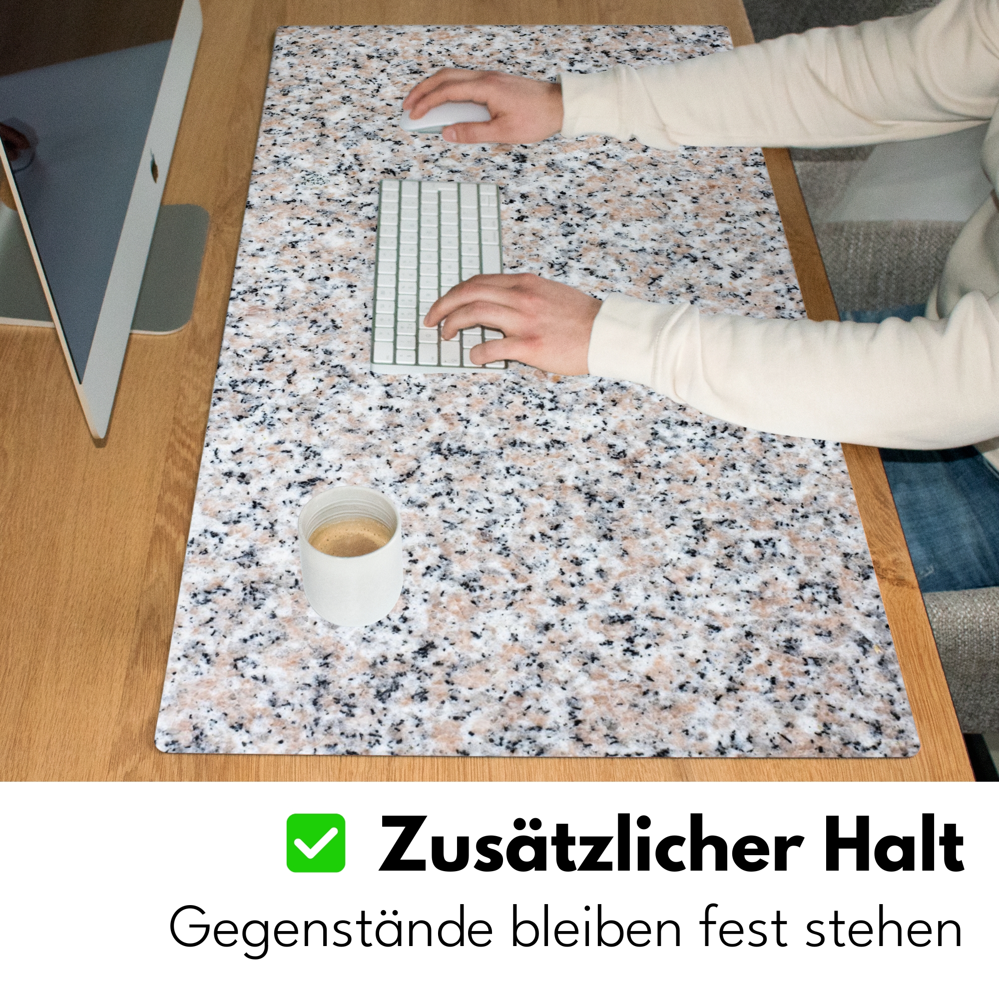 Schreibtischunterlage - Granit – Strukturierter Designstein-5