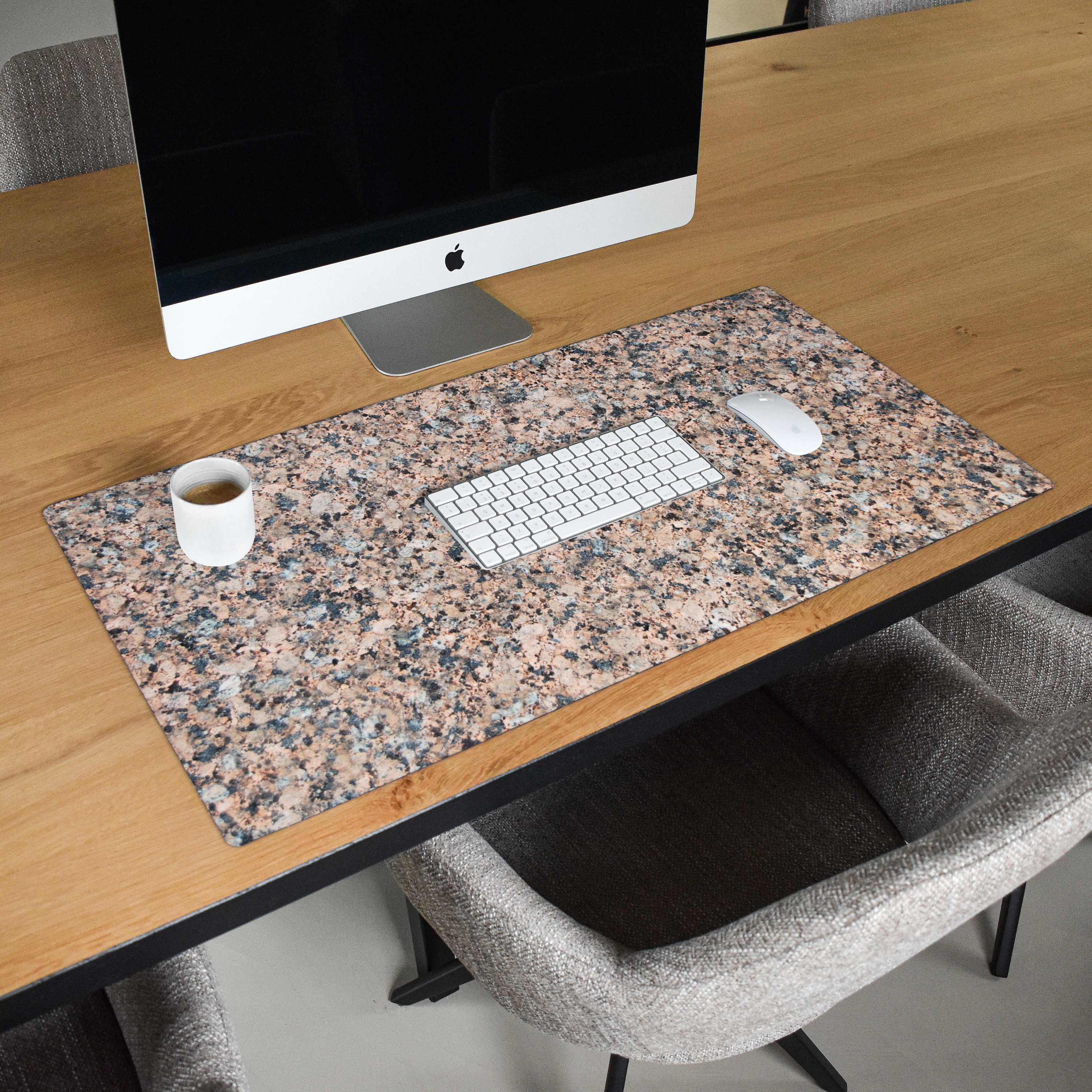 Schreibtischunterlage - Granit-Steinmuster-Design – Braungrau-2