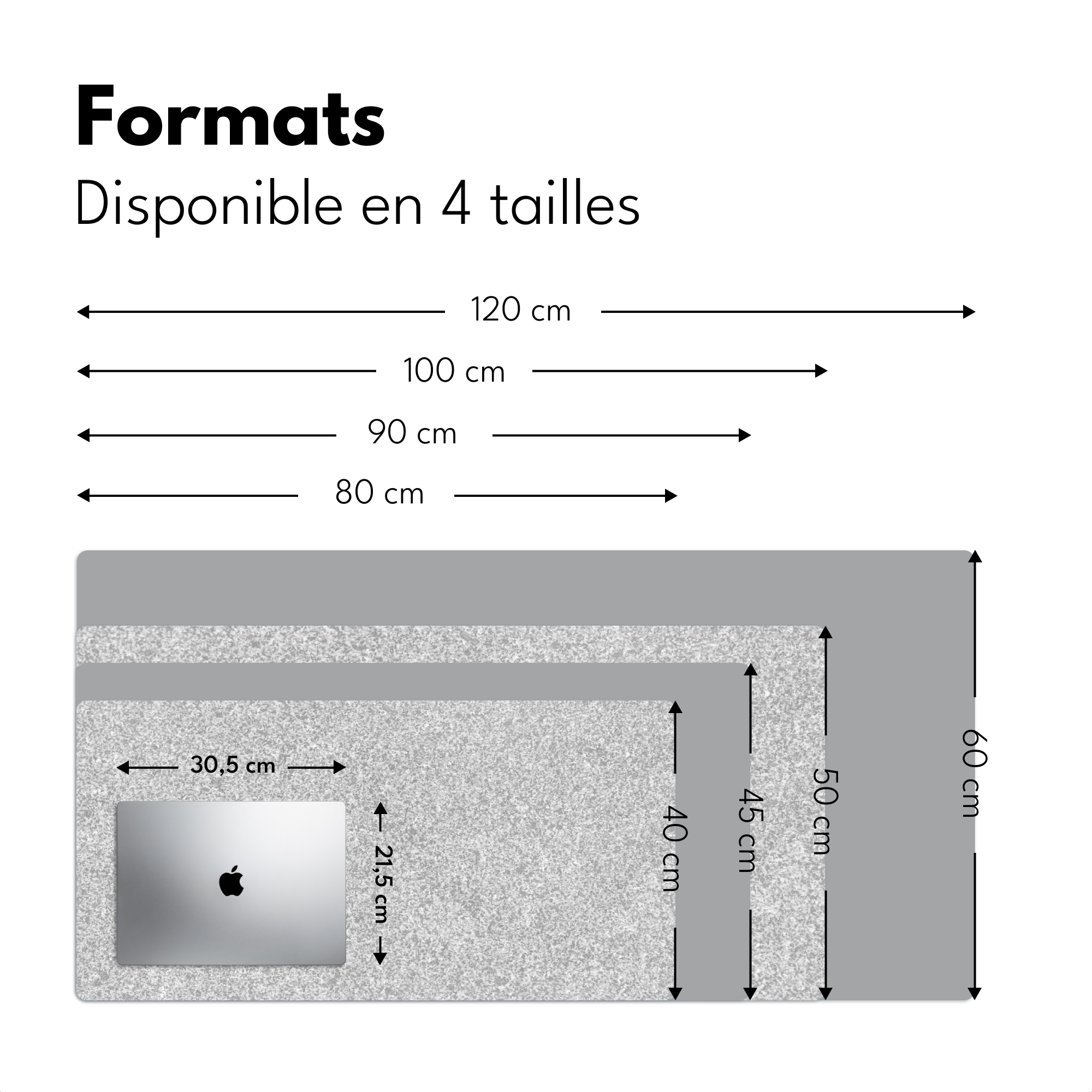 Sous main bureau - Granit - Structure Gris Design-4