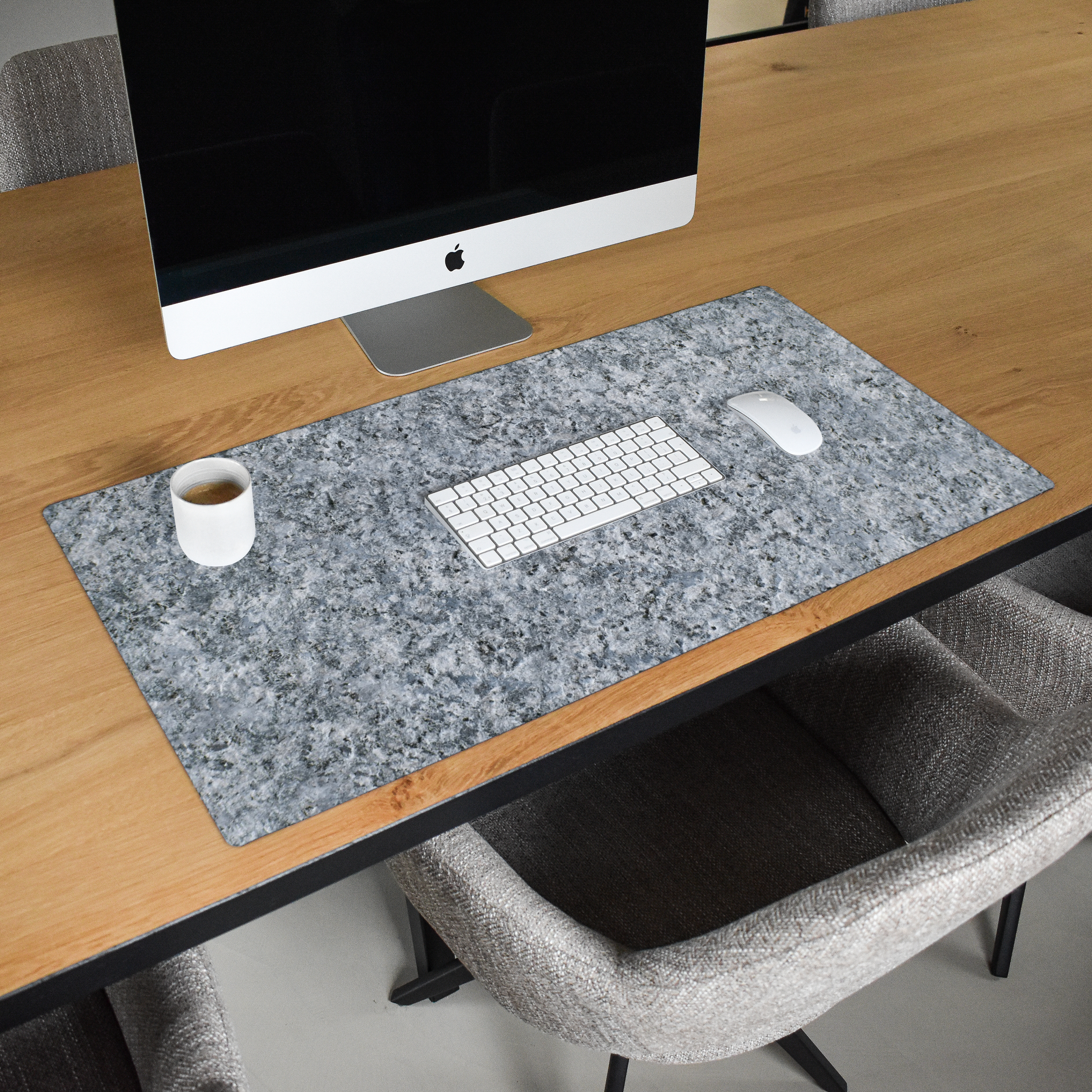 Schreibtischunterlage - Granit - Stein - Musterdesign Grau-2