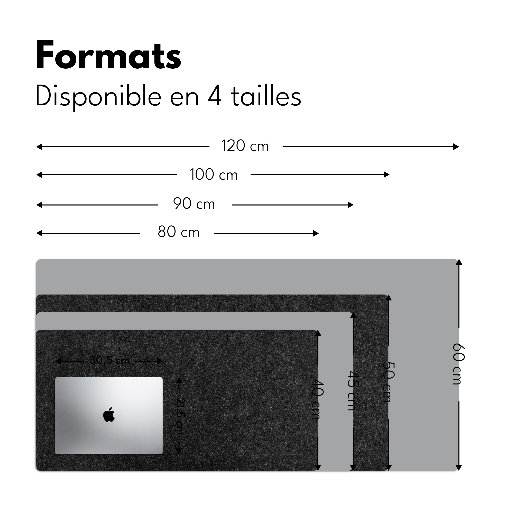 Sous main bureau - Pierre de conception de granit noir-4