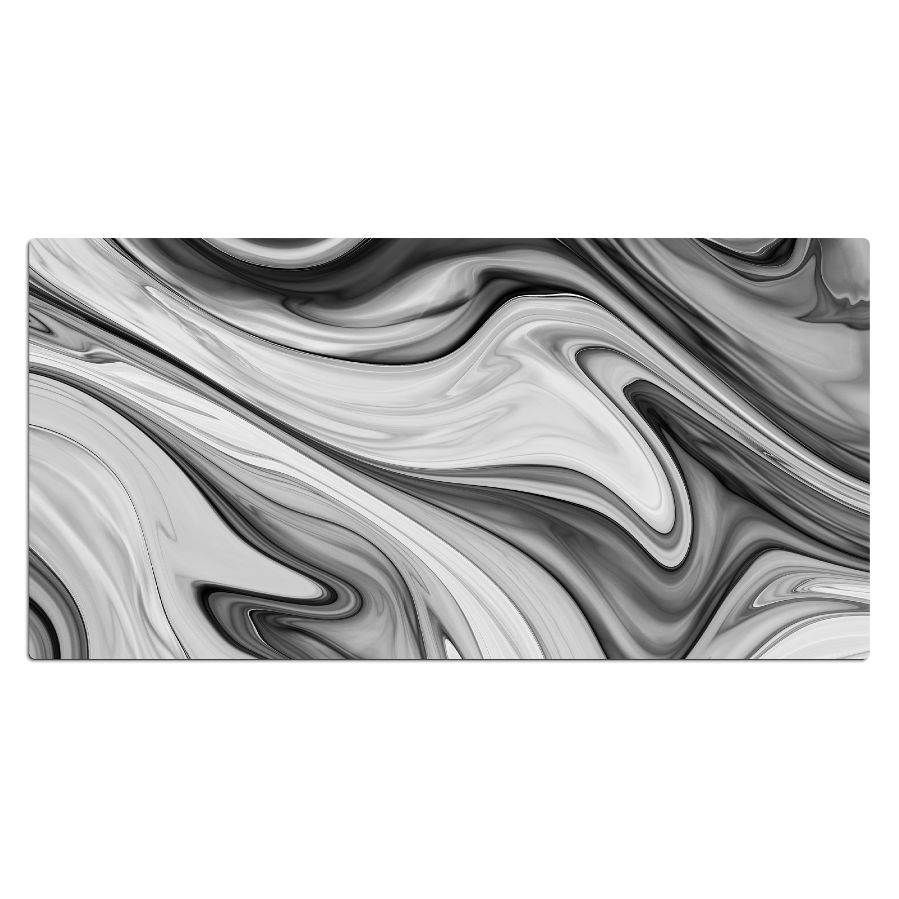 Schreibtischunterlage - Marmor - Muster - Grau - Marmoroptik - Schwarz