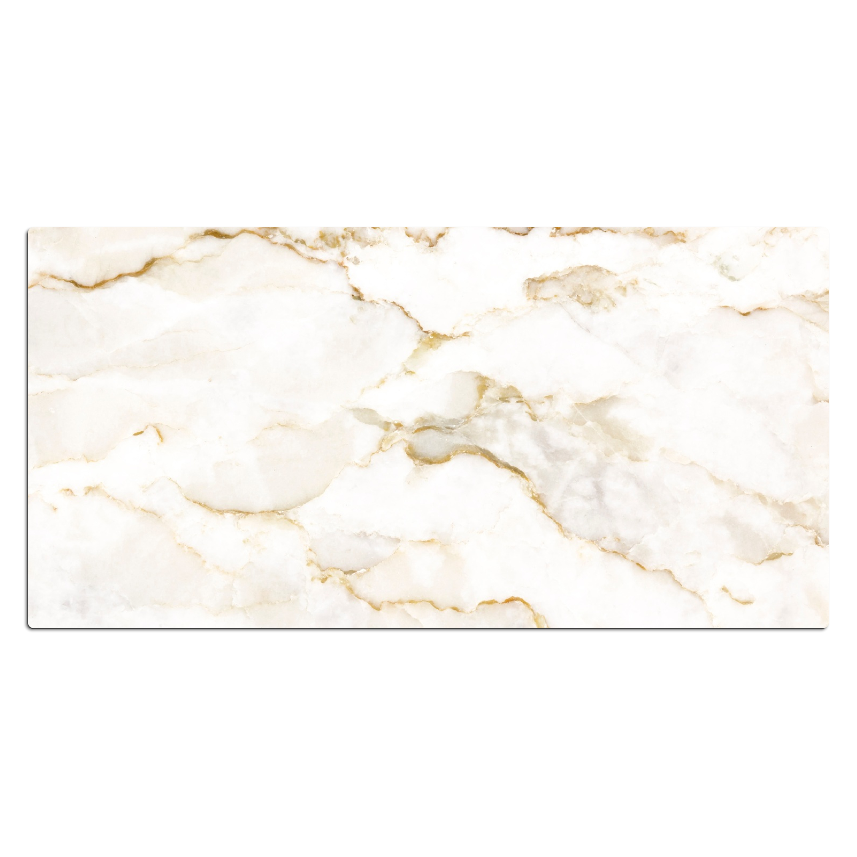 Sous main bureau - Marbre - Citron vert - Or - Luxe - Aspect marbre - Blanc