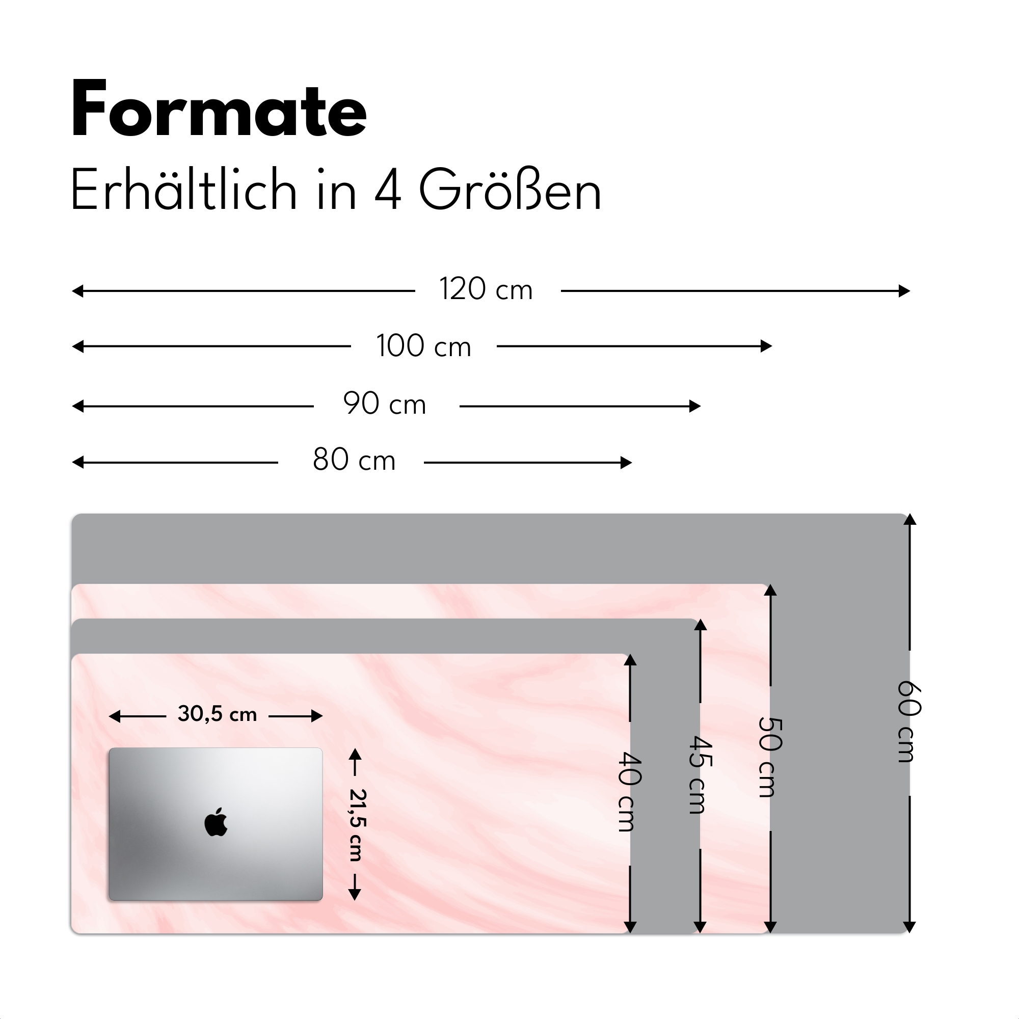 Schreibtischunterlage - Marmor – Rosa – Weiß – Luxus – Marmoroptik-4