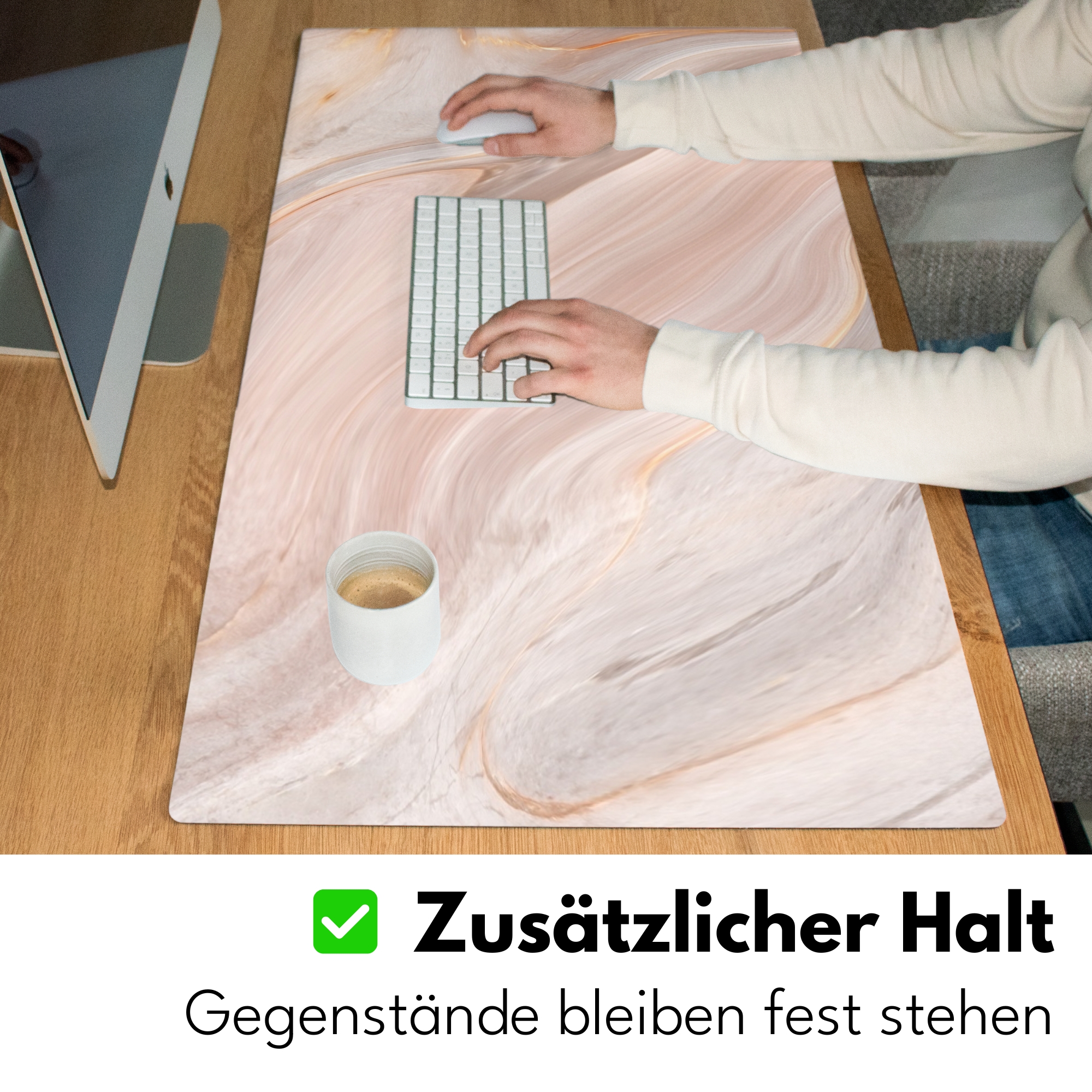 Schreibtischunterlage - Marmor – Muster – Pastell – Rose - Abstrakt-5