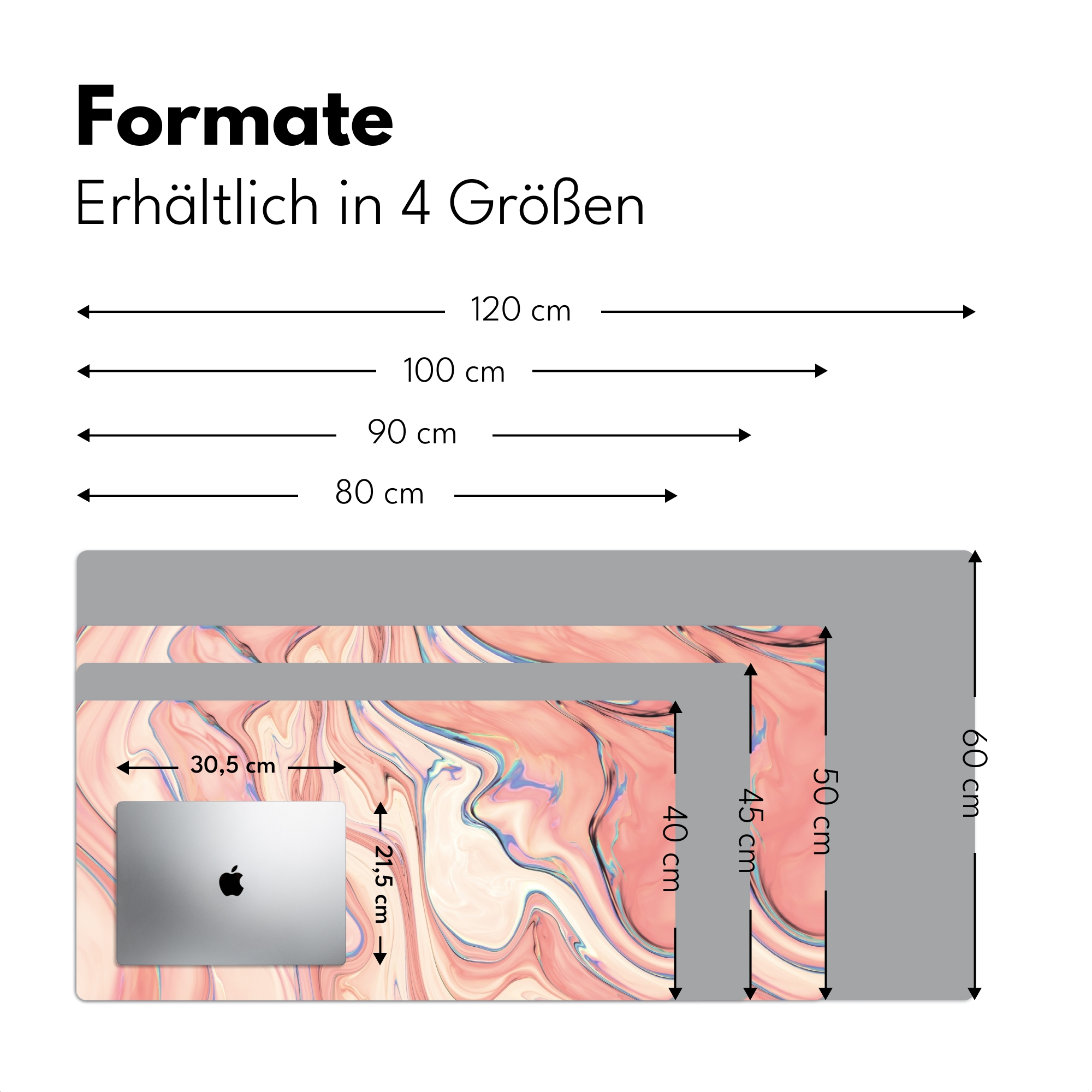 Schreibtischunterlage - Marmor - Pastell - Rosa - Blau - Marmoroptik - Abstrakt-4