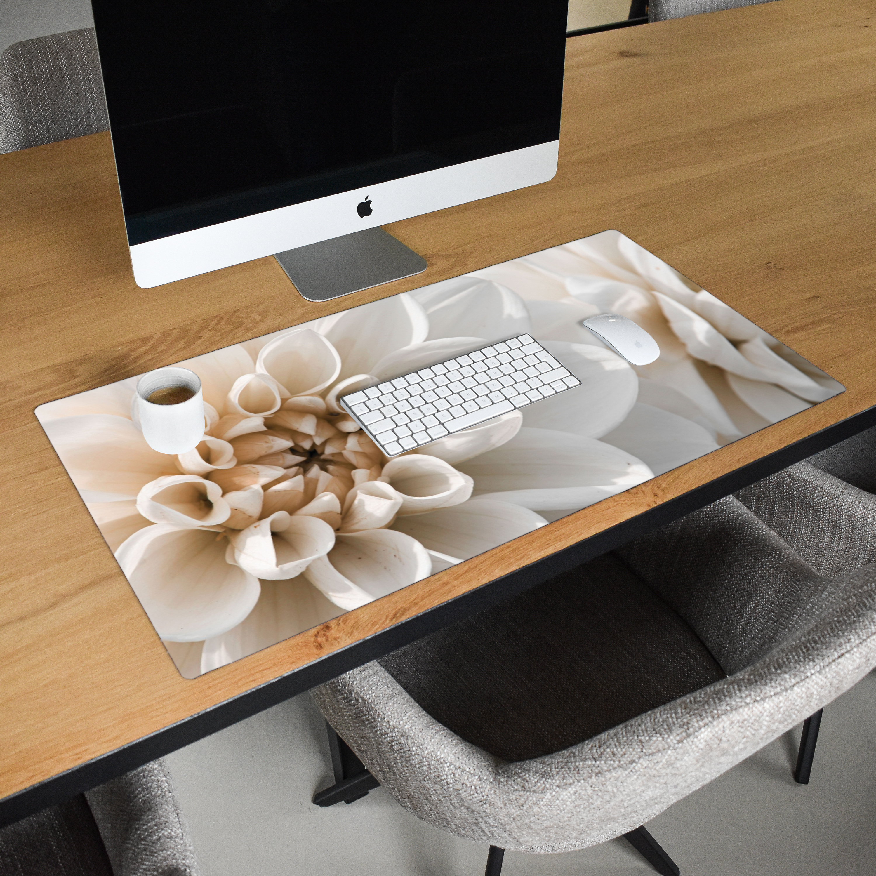 Schreibtischunterlage - Blumen - Weiß - Natur-2