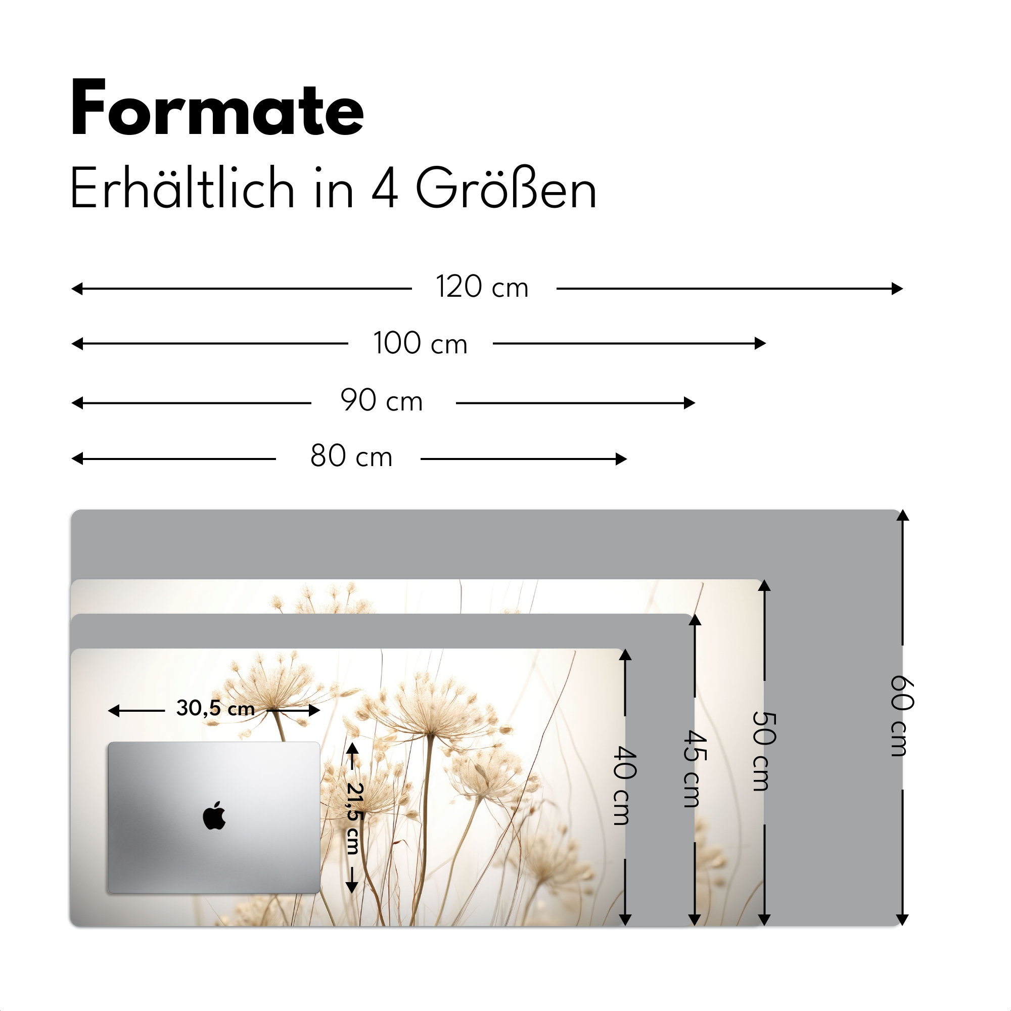 Schreibtischunterlage - Blumen - Weiß - Sonnenlicht-4