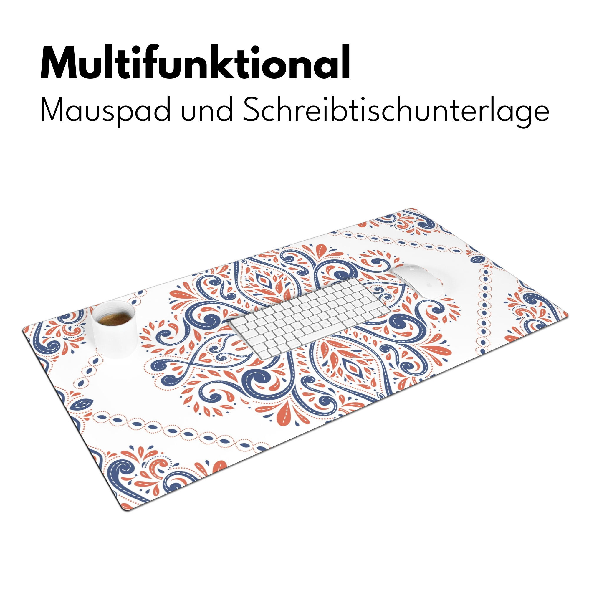 Schreibtischunterlage - Muster - Blumen - Mandala-3