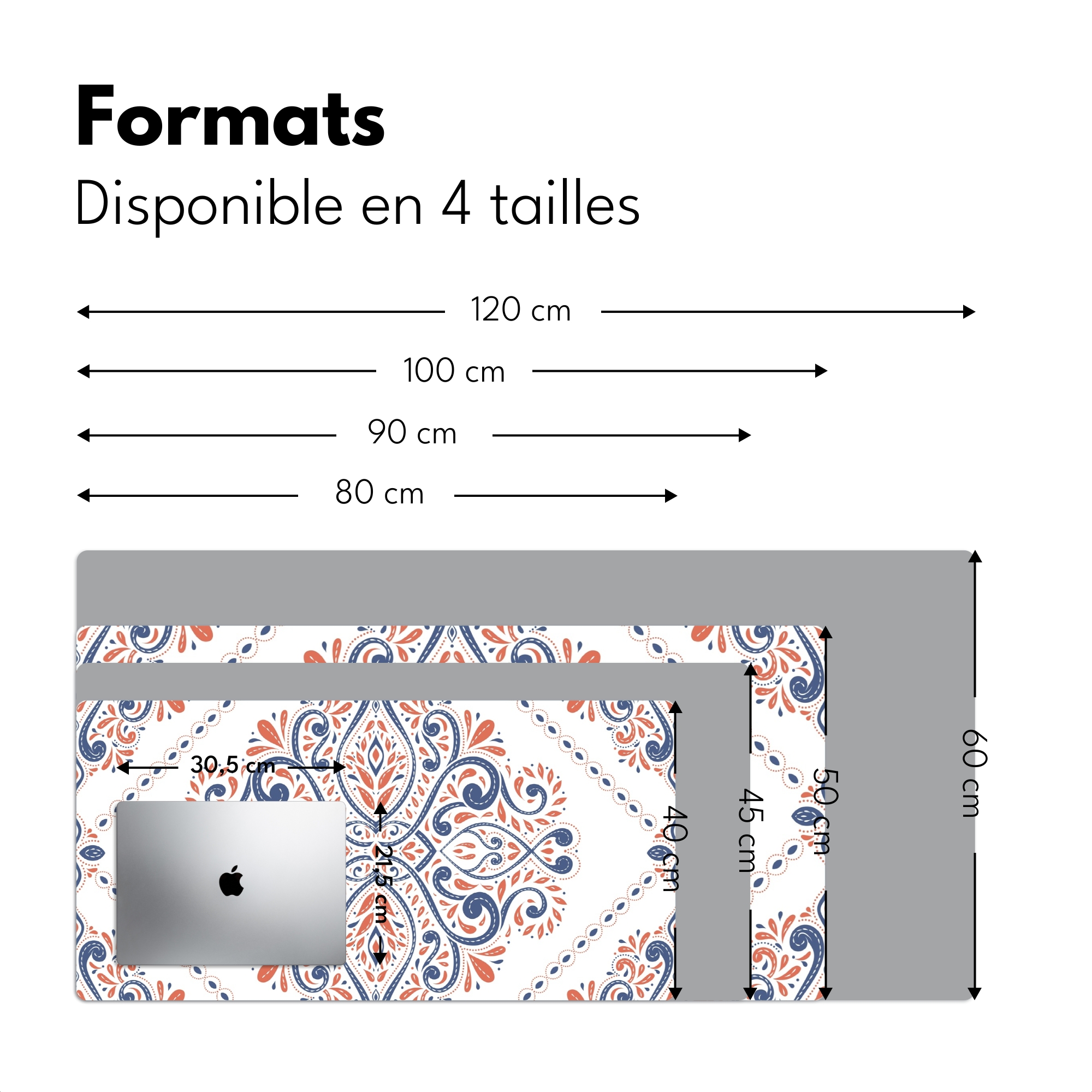 Sous main bureau - Motifs - Fleurs - Mandala-4