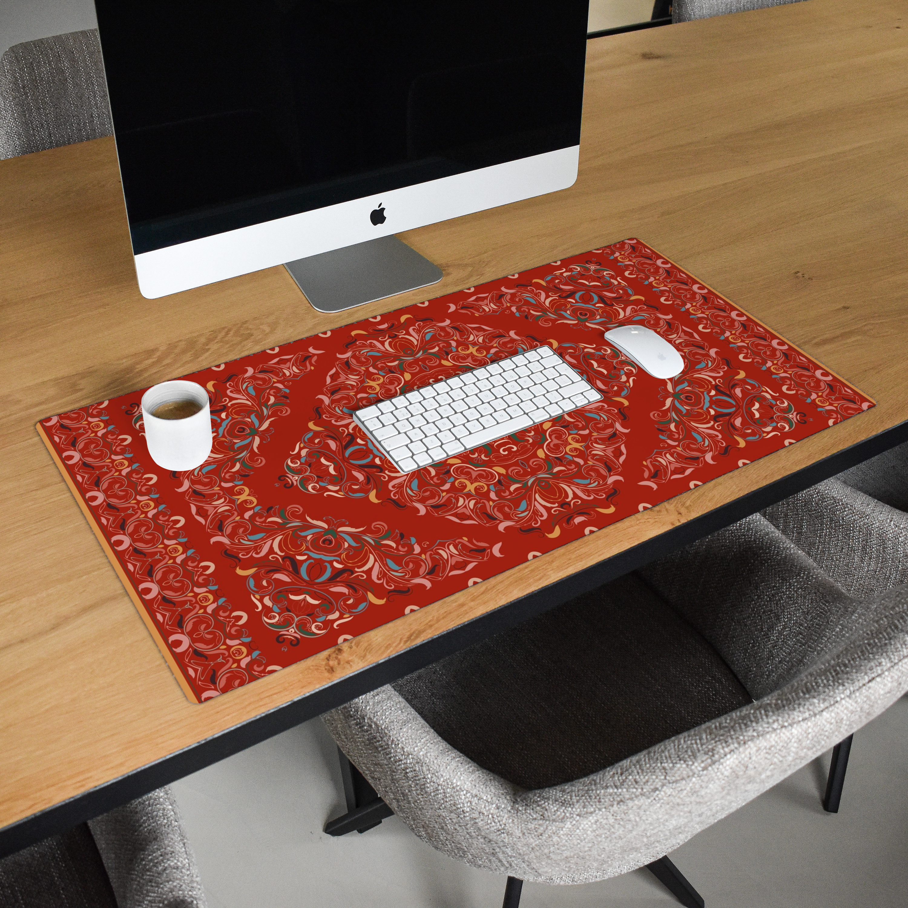 Schreibtischunterlage - Perserteppich - Teppich - Muster - Rot-2