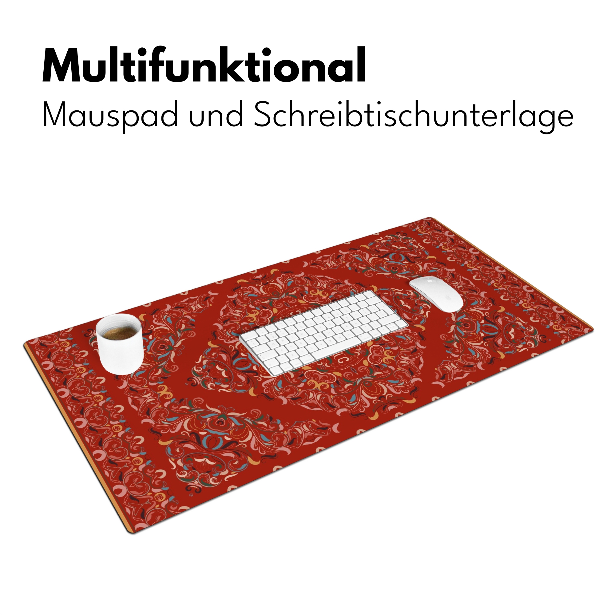 Schreibtischunterlage - Perserteppich - Teppich - Muster - Rot-3